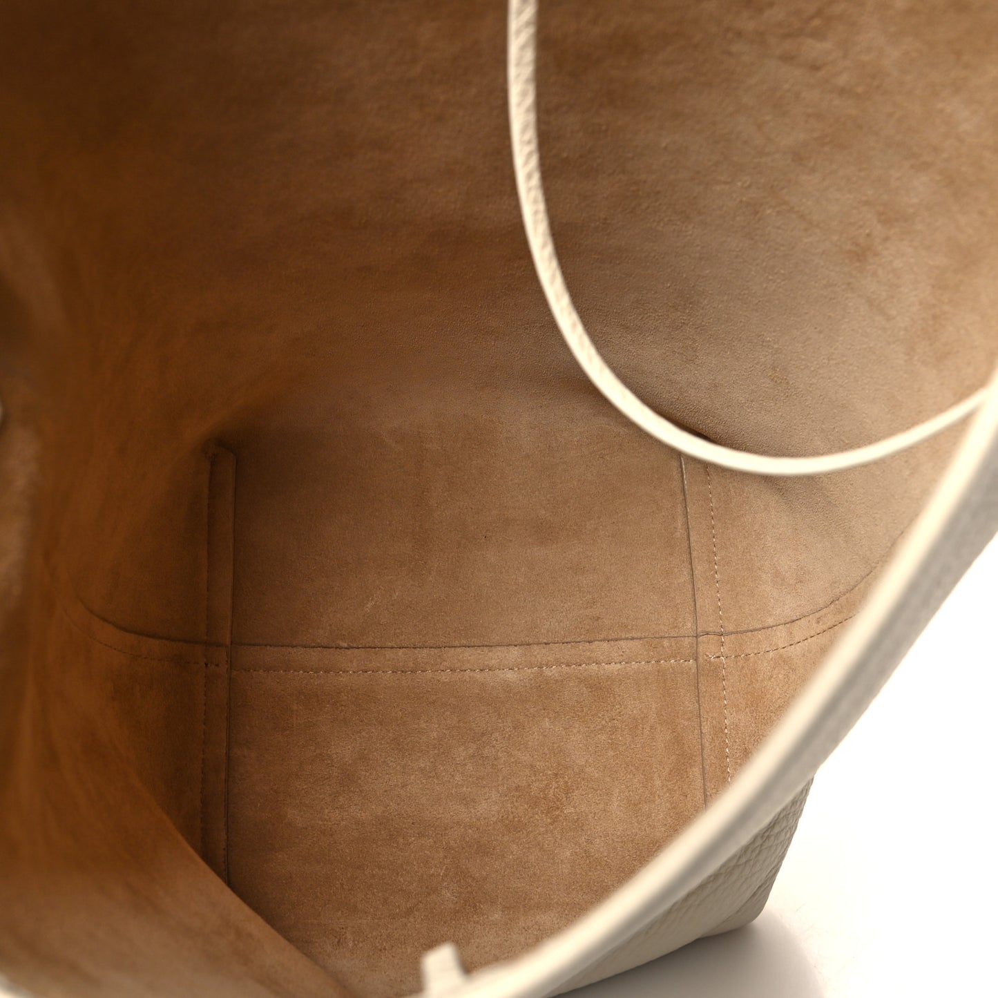 Grained Calfskin Medium N/S Park Tote Ivory