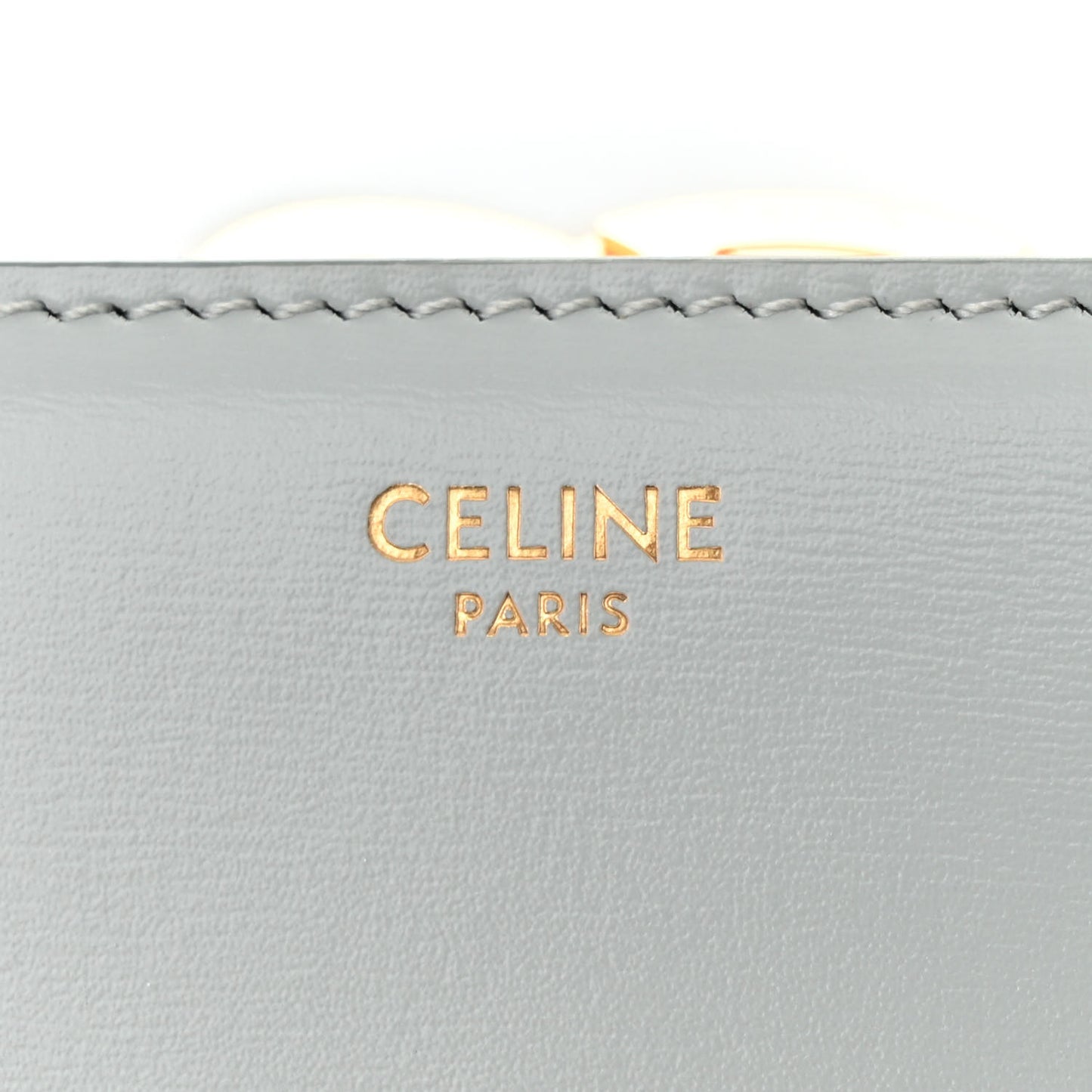 Shiny Calfskin Medium Triomphe Soft Blue