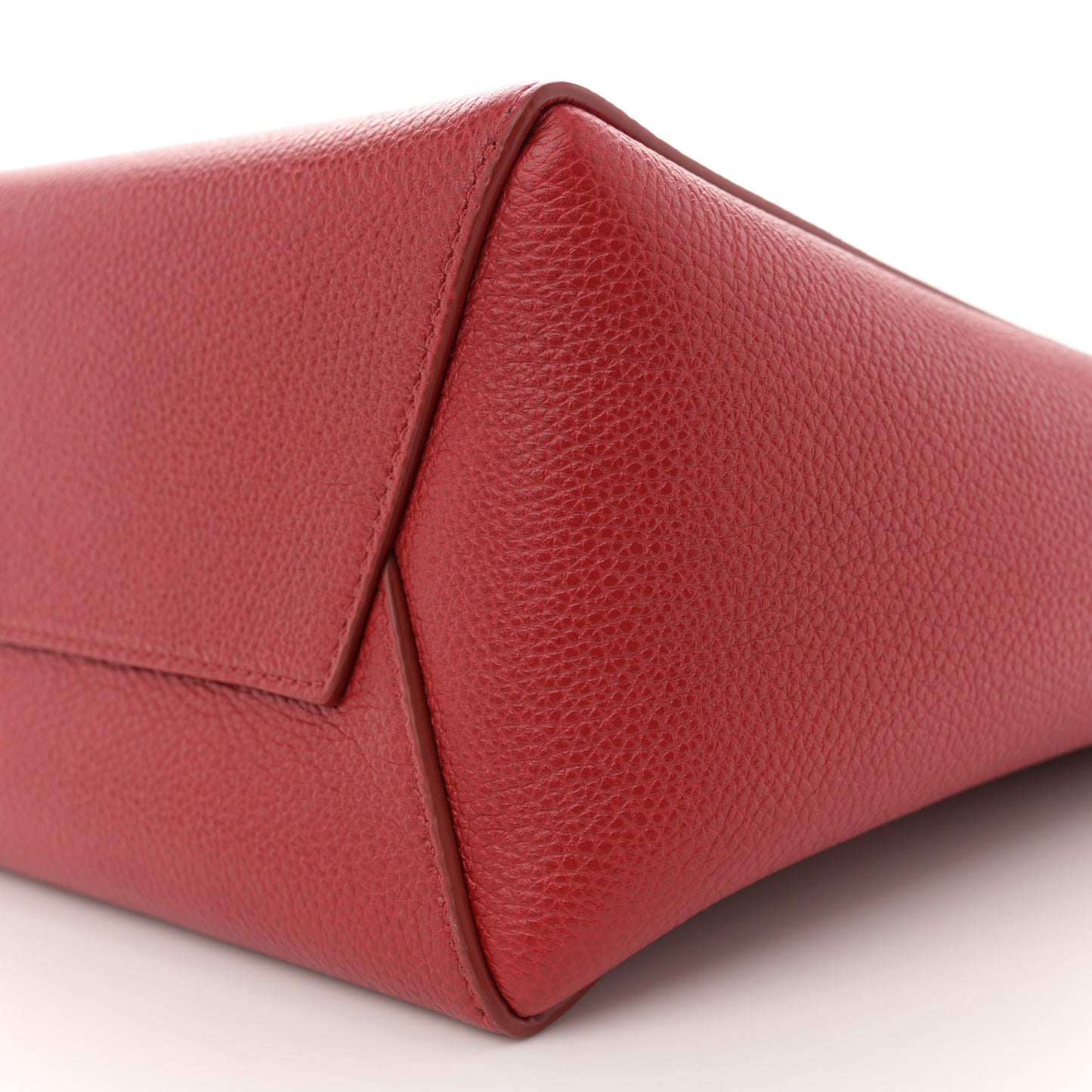 Soft Grained Calfskin Sangle Bucket Bag Red