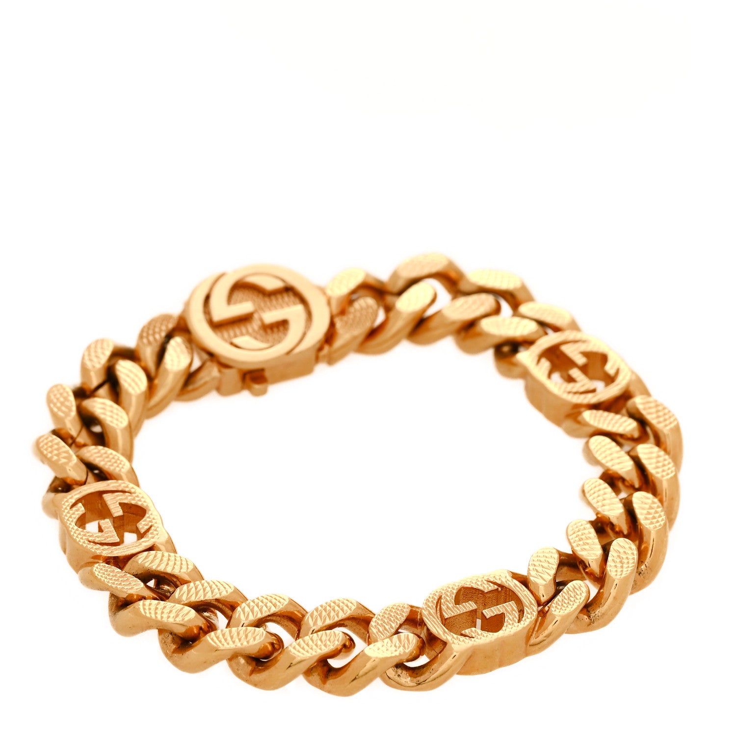 Gucci Interlocking G Curb Chain Bracelet S Gold 1915651 – FASHIONPHILE
