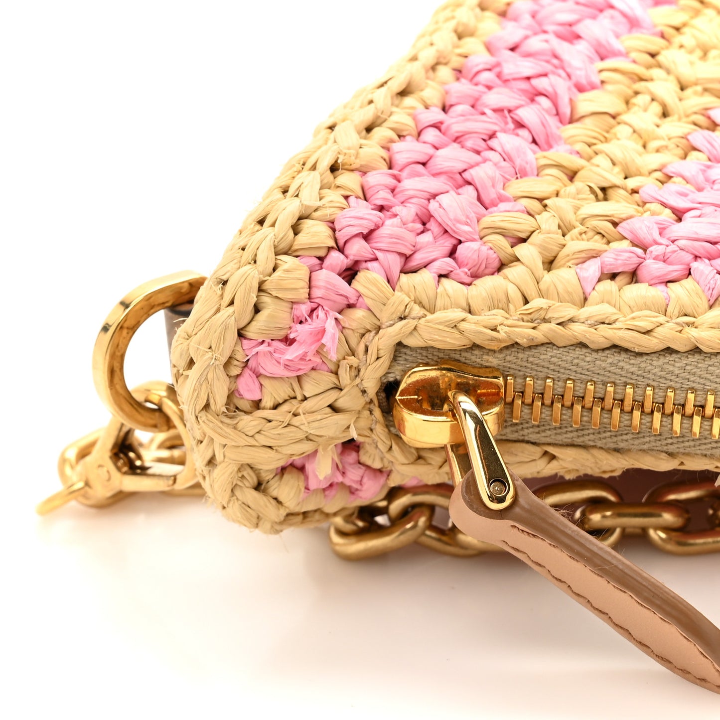 Yarn Raffia Effect Crochet Striped Re-Edition 2005 Shoulder Bag Naturale Petalo