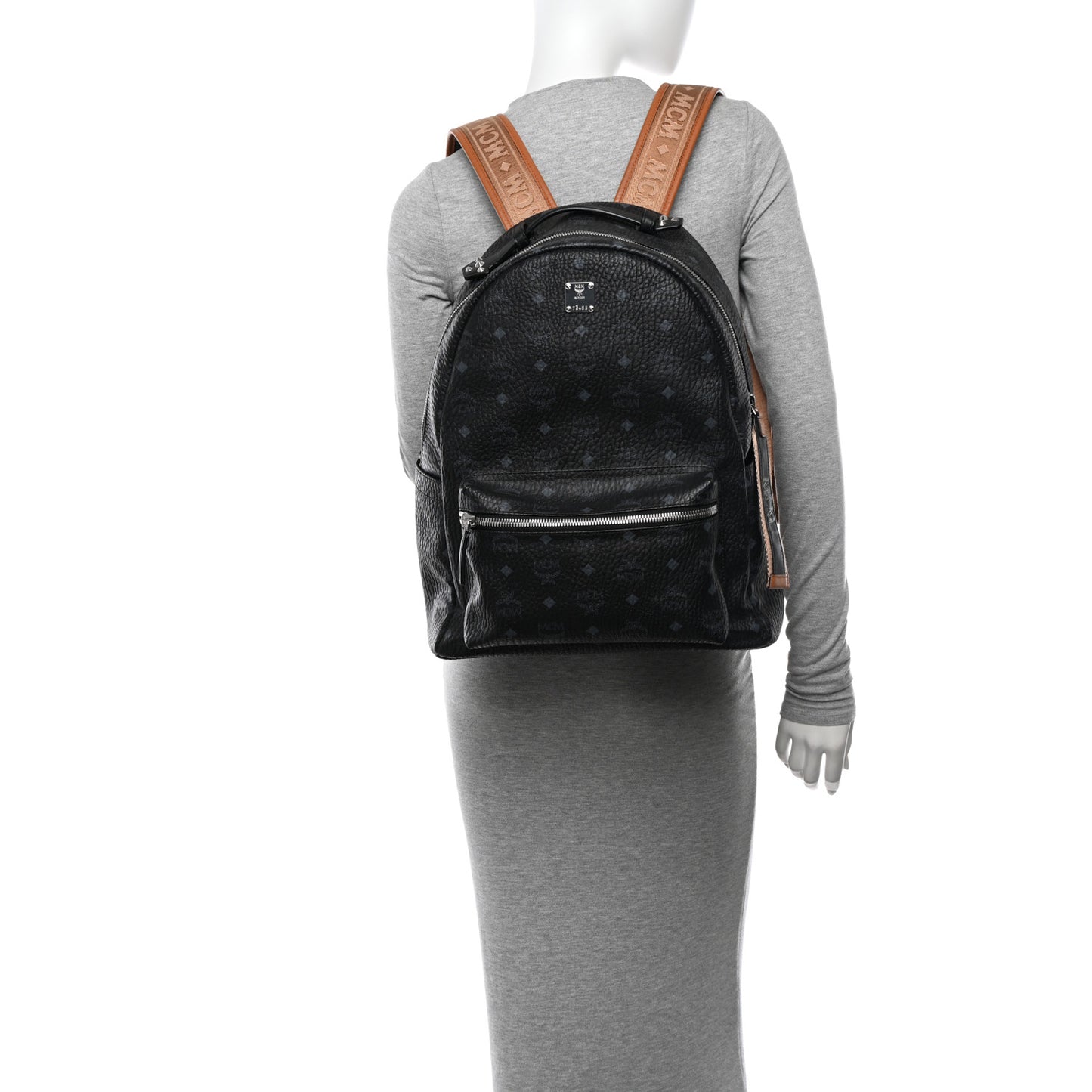 Visetos Medium Stark Backpack Black Cognac
