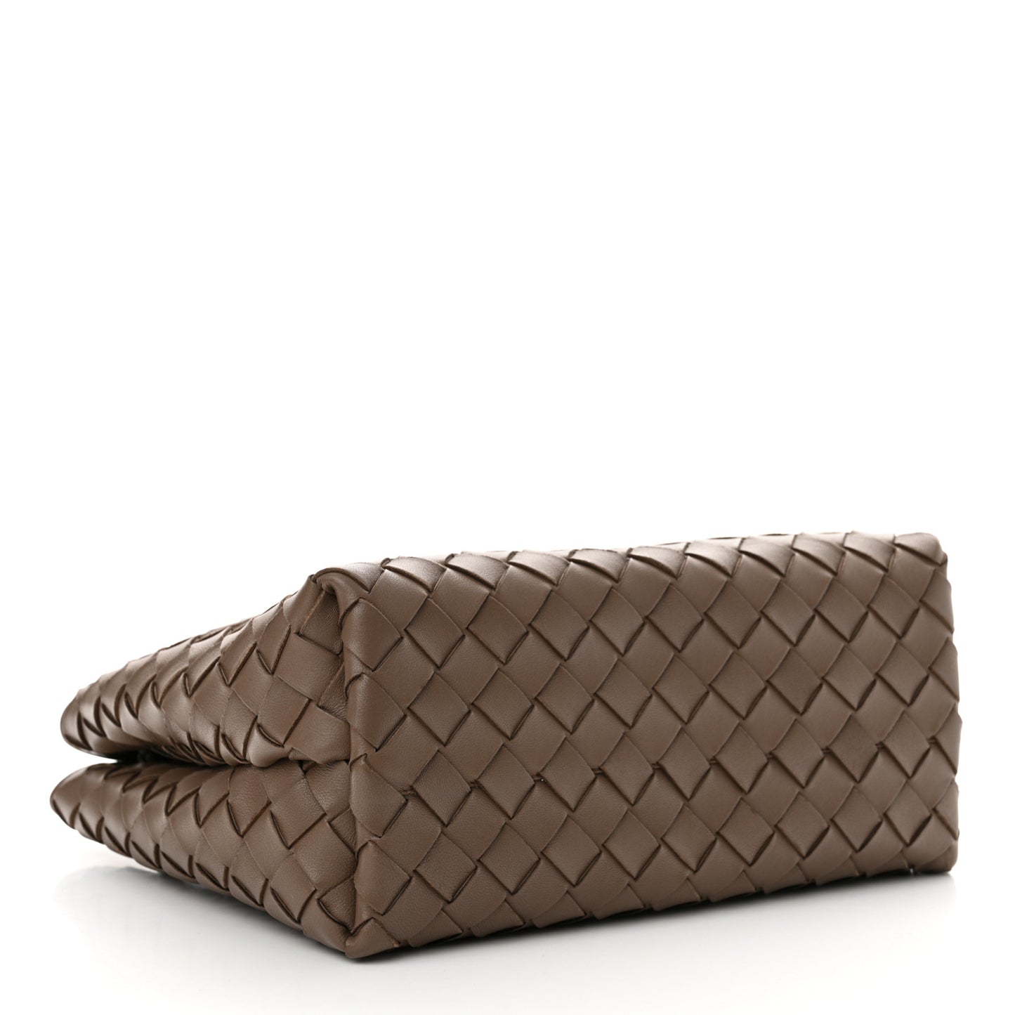 Nappa Intrecciato Small Andiamo Shoulder Bag Taupe Grey