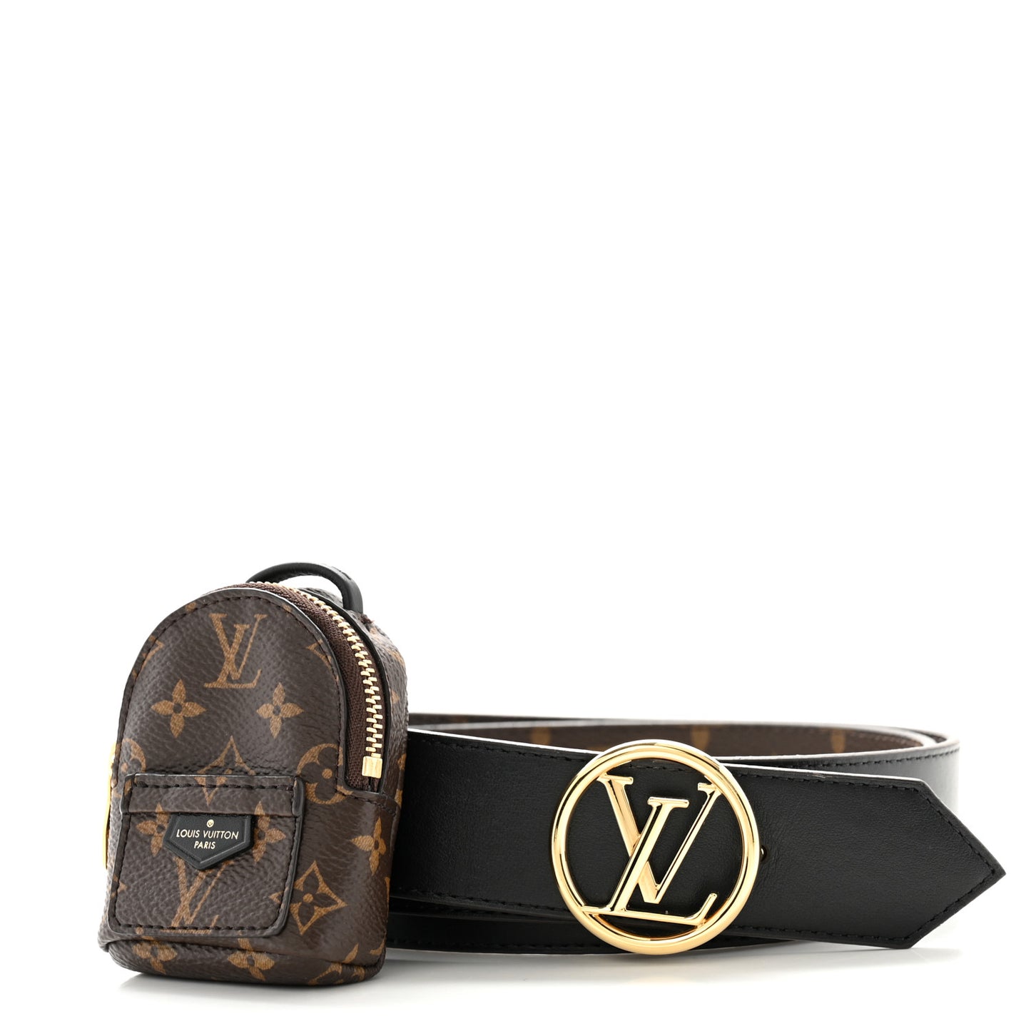 Calfskin Monogram 35mm LV Palm Springs Circle Reversible Belt 90 36 Black