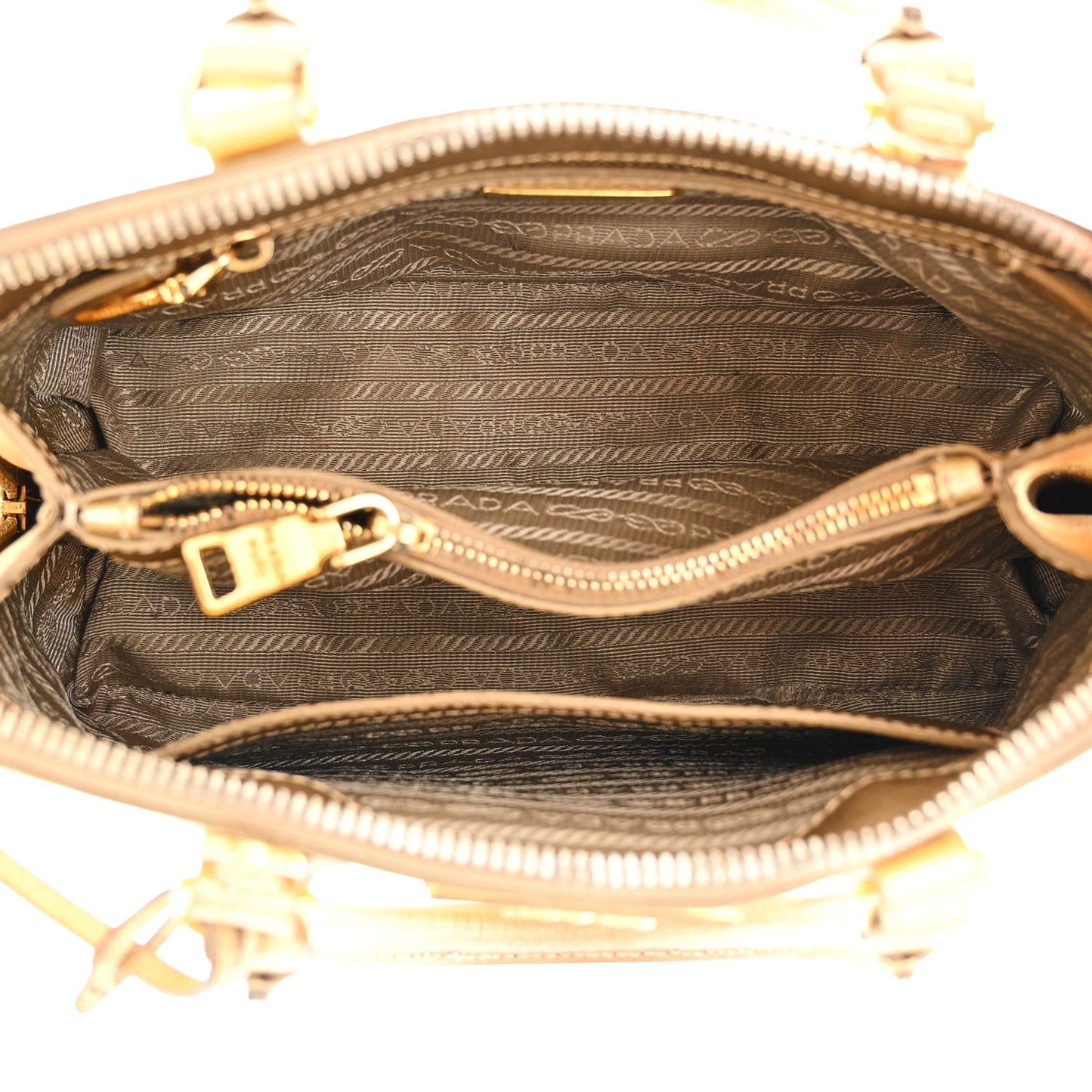 Saffiano Lux Small Promenade Tote Platino