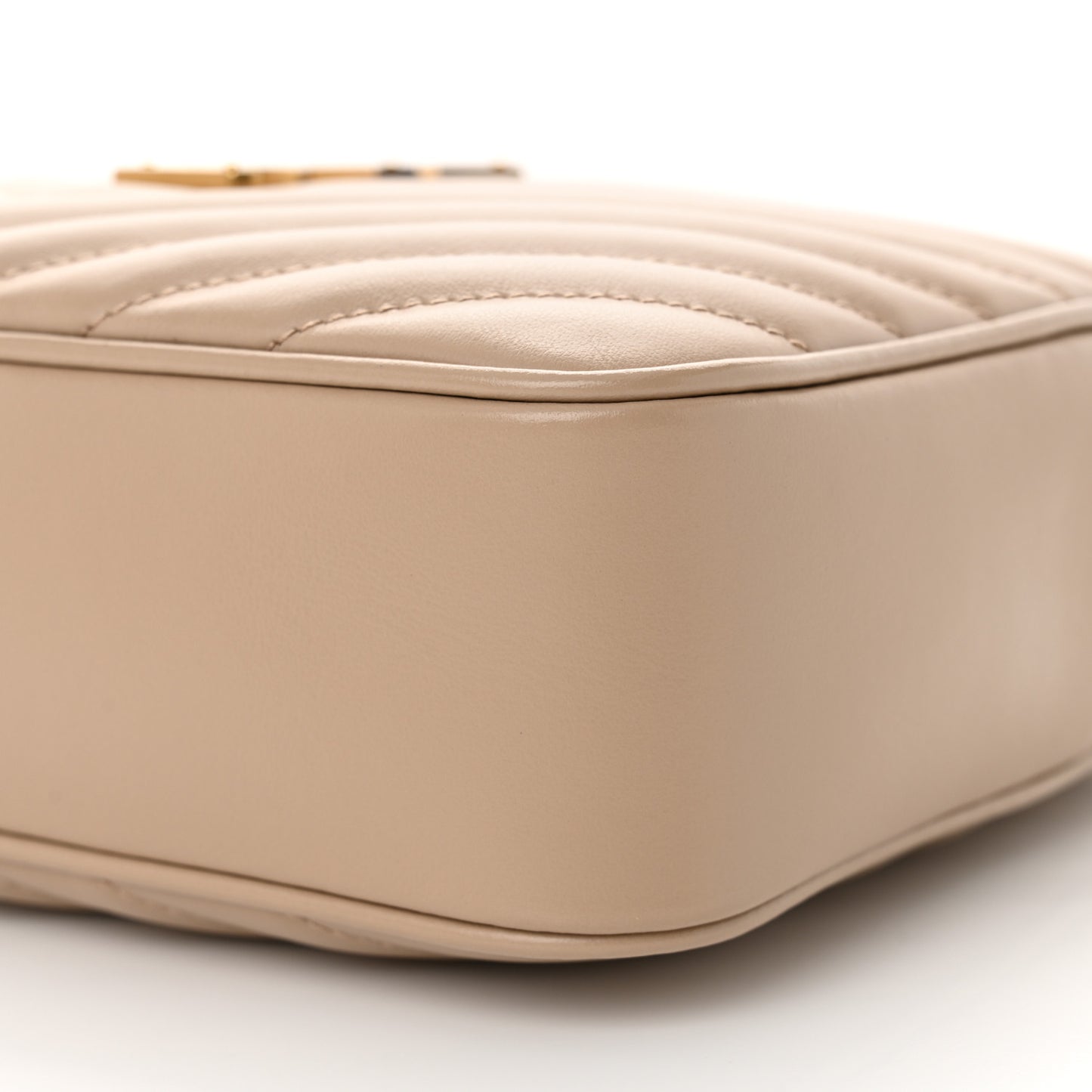 Calfskin Matelasse Monogram Lou Camera Bag Dark Beige