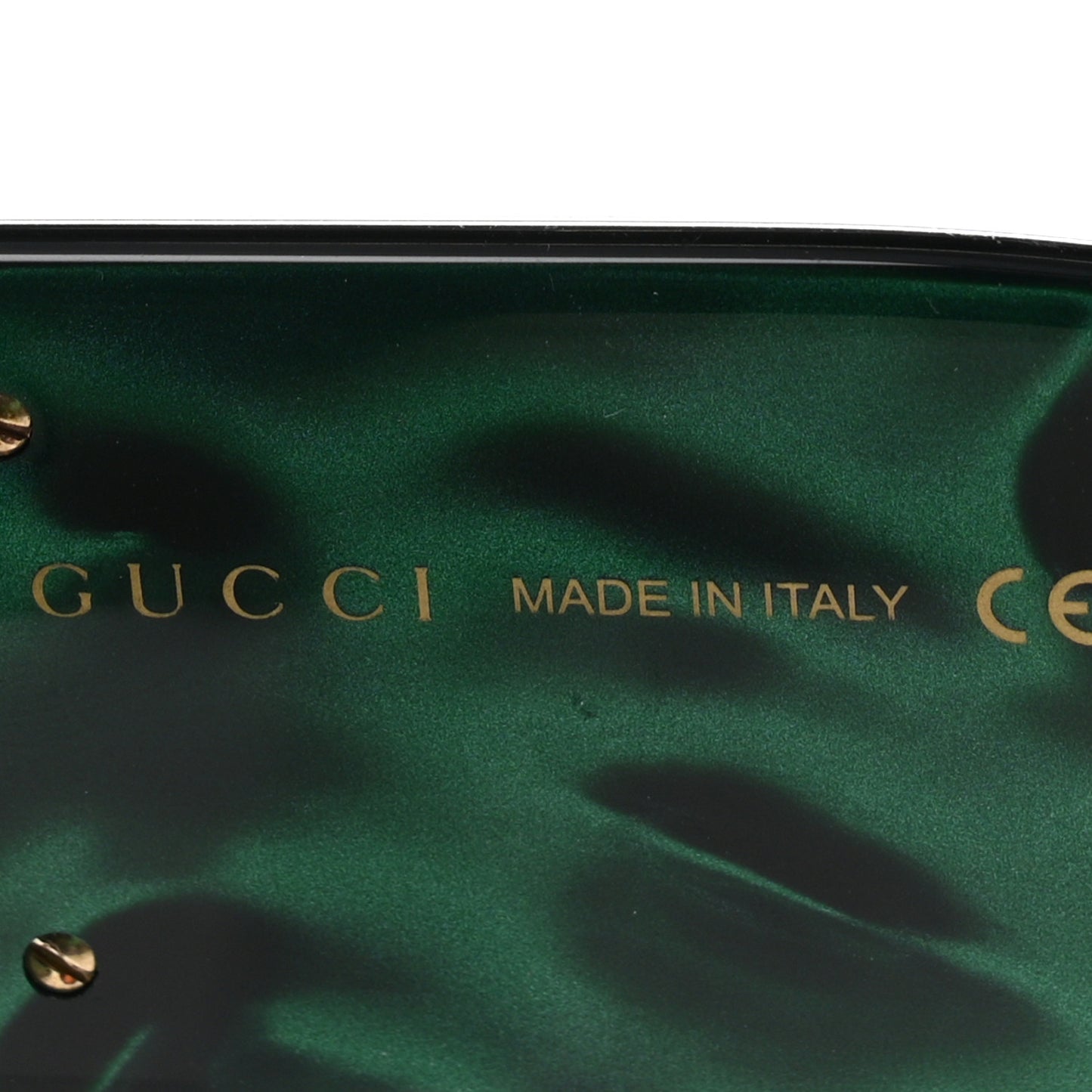 Acetate Square Frame Sunglasses GG0956S Green Black