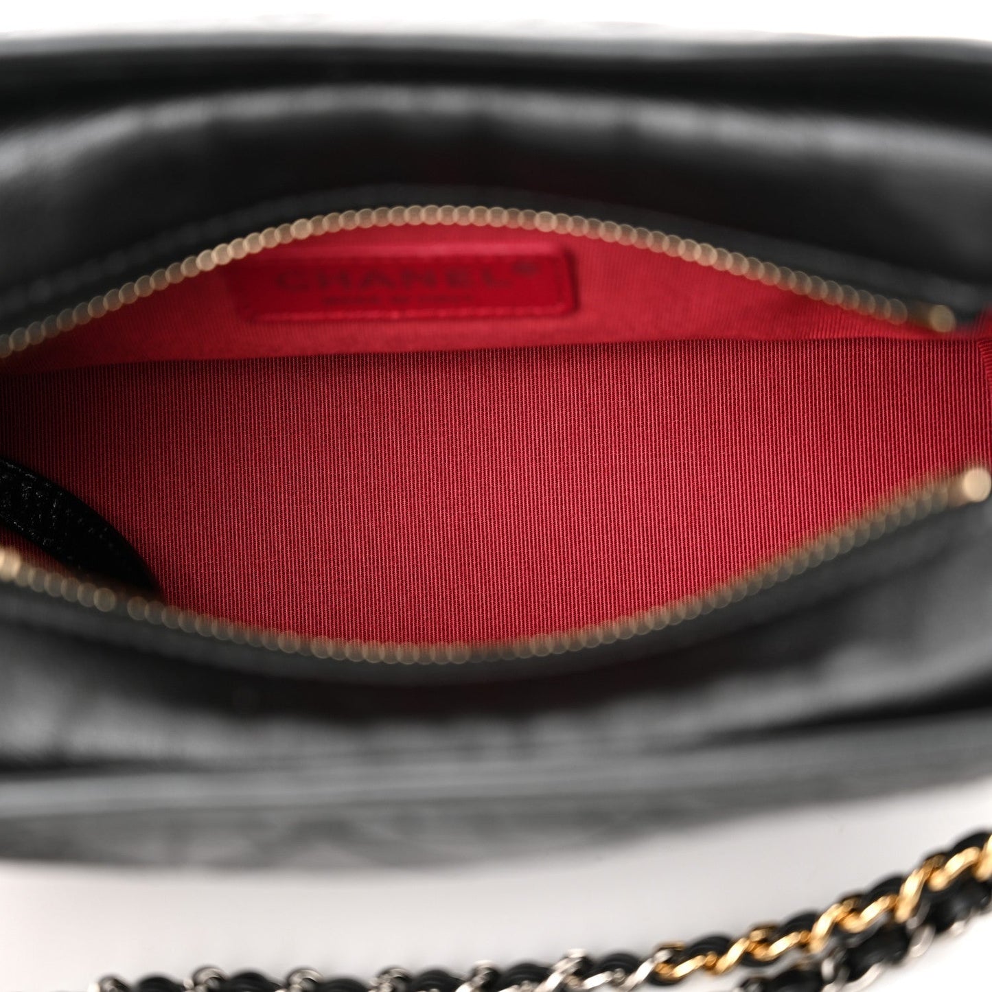Aged Calfskin Quilted Small Gabrielle Hobo Black