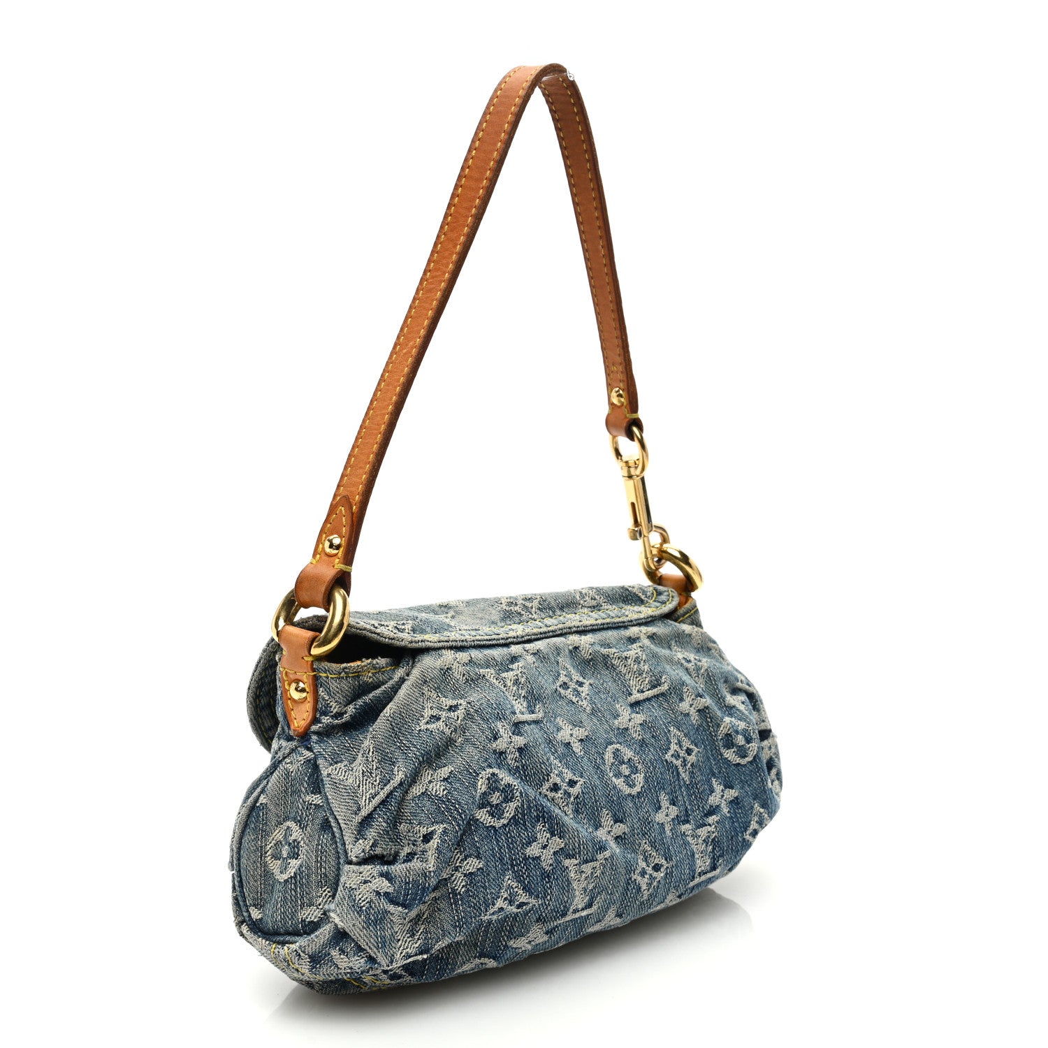 Louis Vuitton Monogram Denim Mini Pleaty Blue 3 of 17