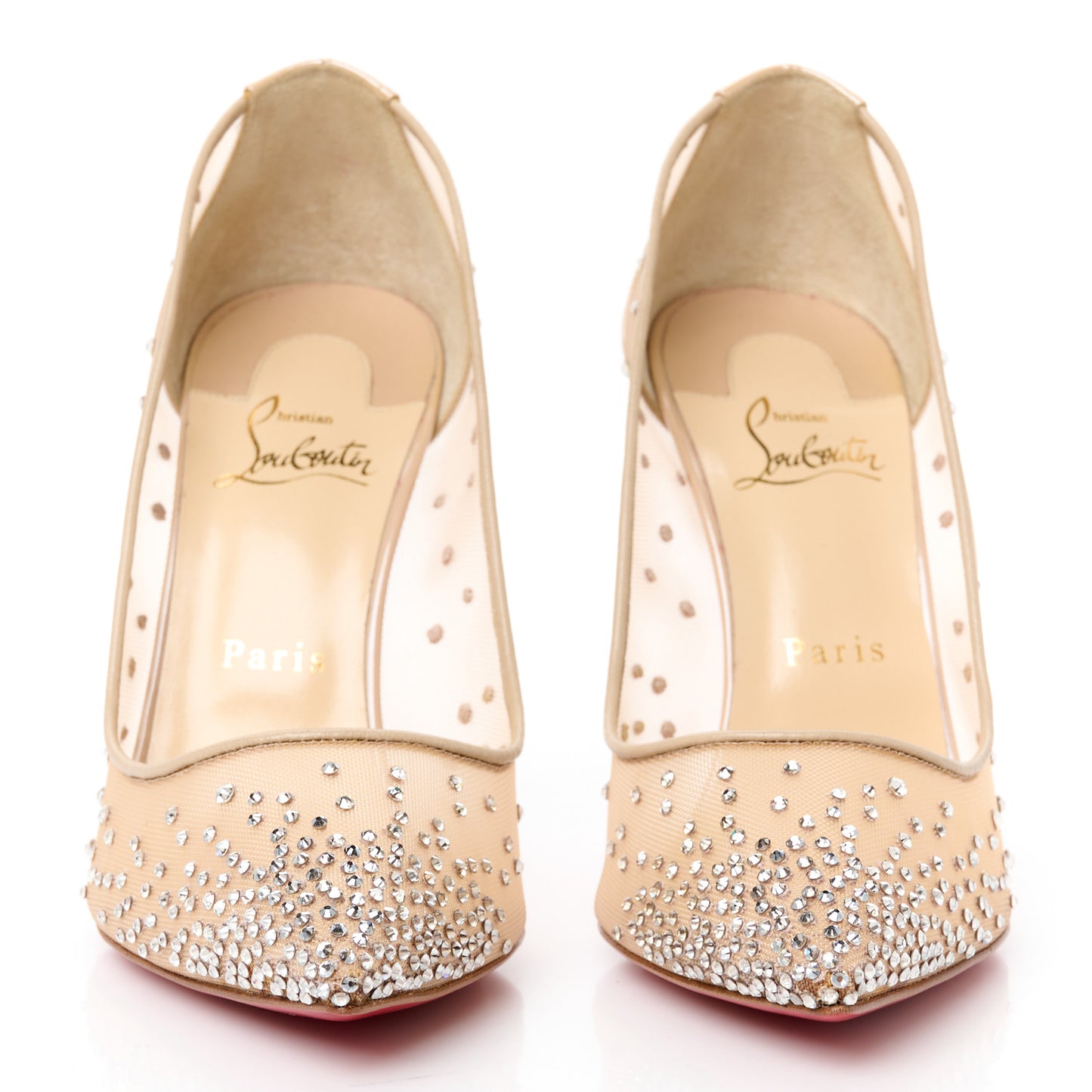 Suede Lame Crystal Strass Follies 100 Pumps 39 Light Silk