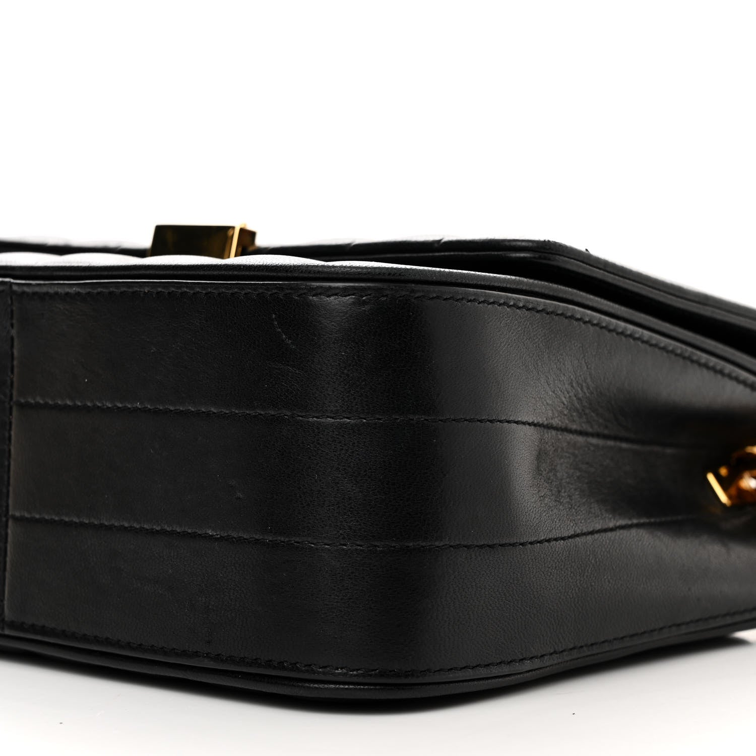 Saint Laurent Lambskin Matelasse Monogram Vicky Chain Wallet Black 10 of 15