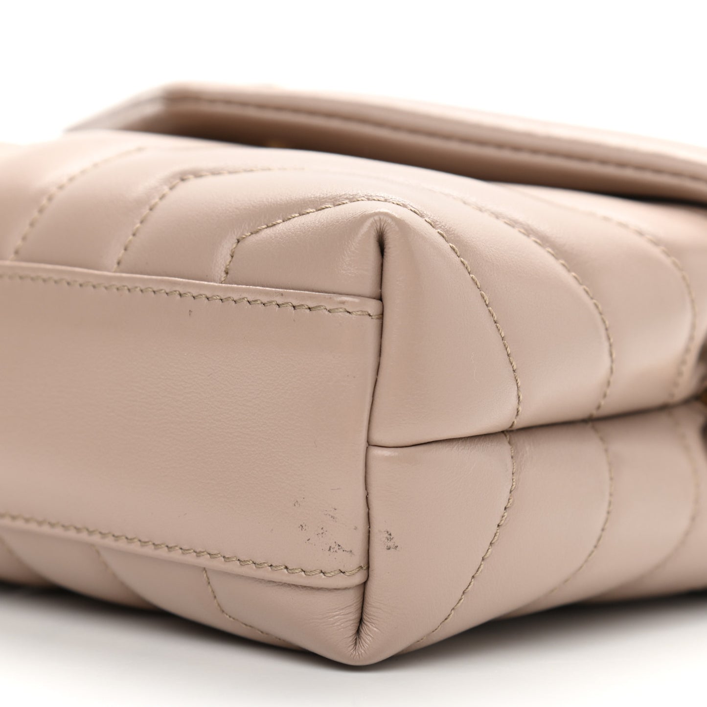 Calfskin Y Quilted Monogram Toy Loulou Crossbody Bag Latte