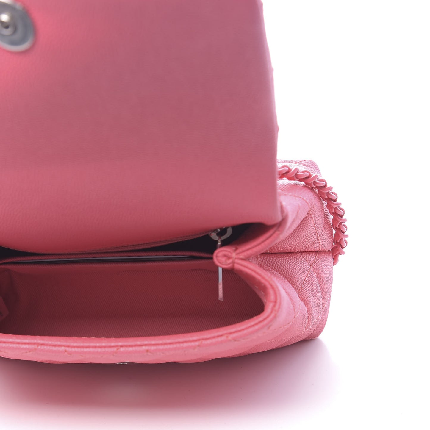 Caviar Quilted Incognito Extra Mini Coco Handle Flap Pink