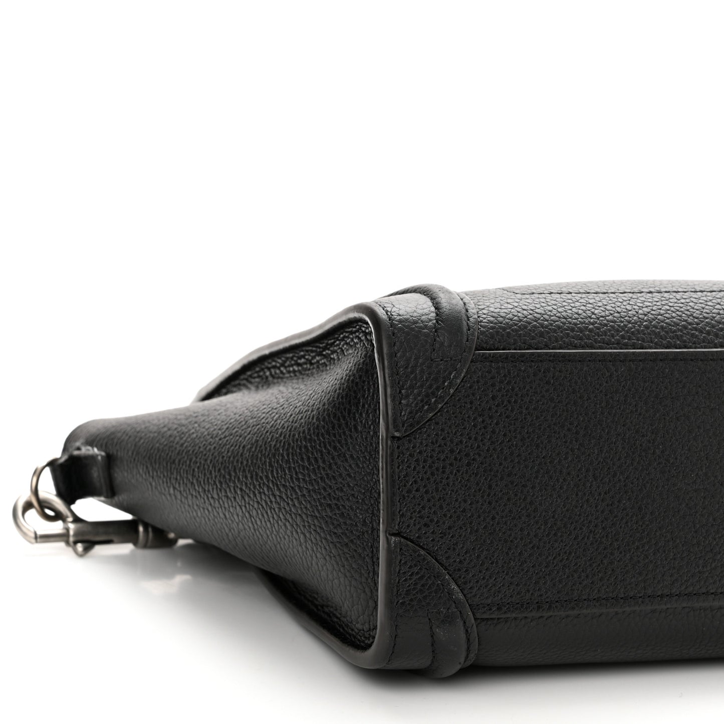 Drummed Calfskin Nano Luggage Black