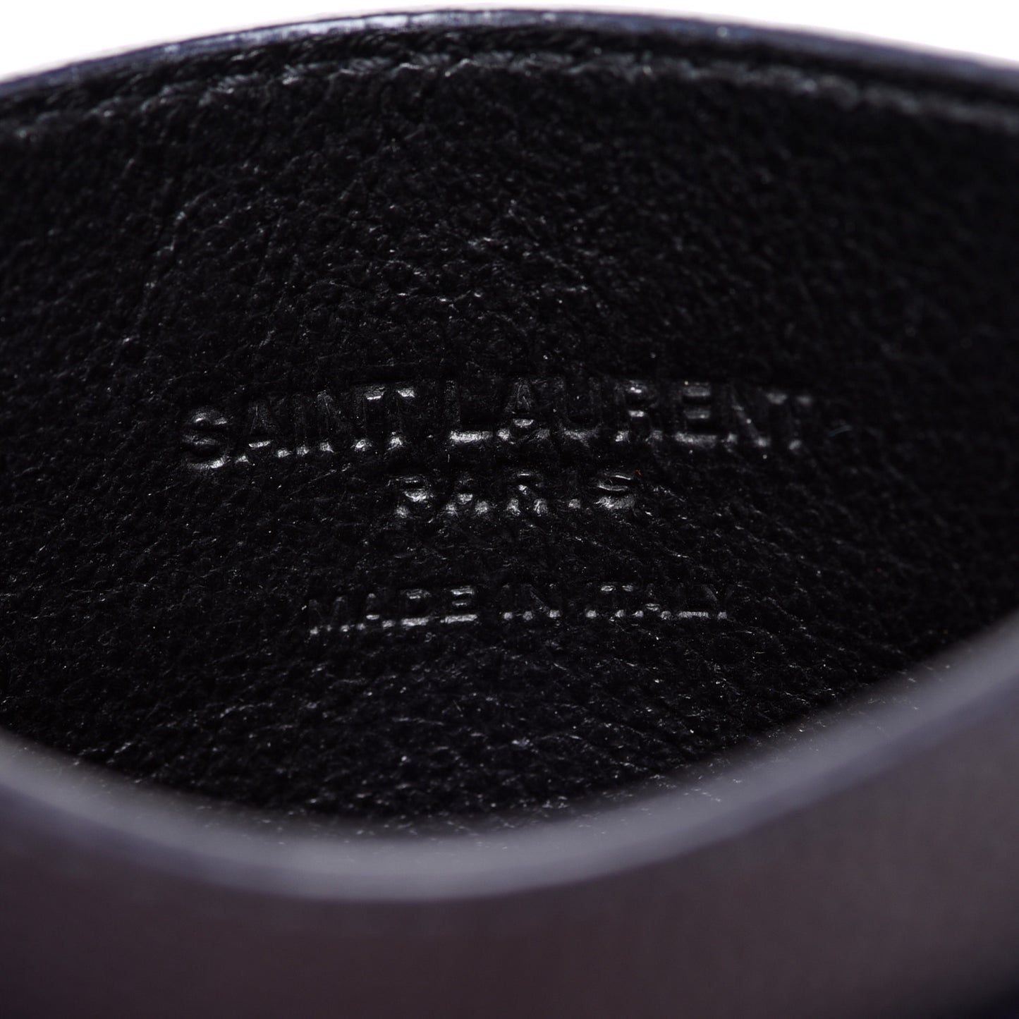 Grained Calfskin 5 Fragments Credit Card Holder Blue Notte