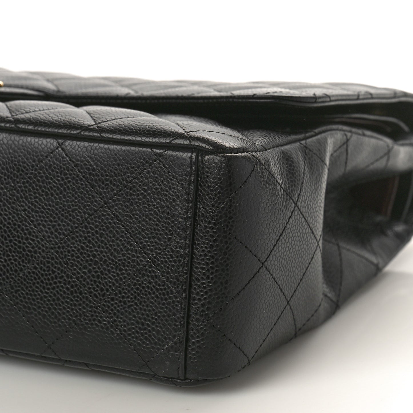 Caviar Quilted Maxi Double Flap Black