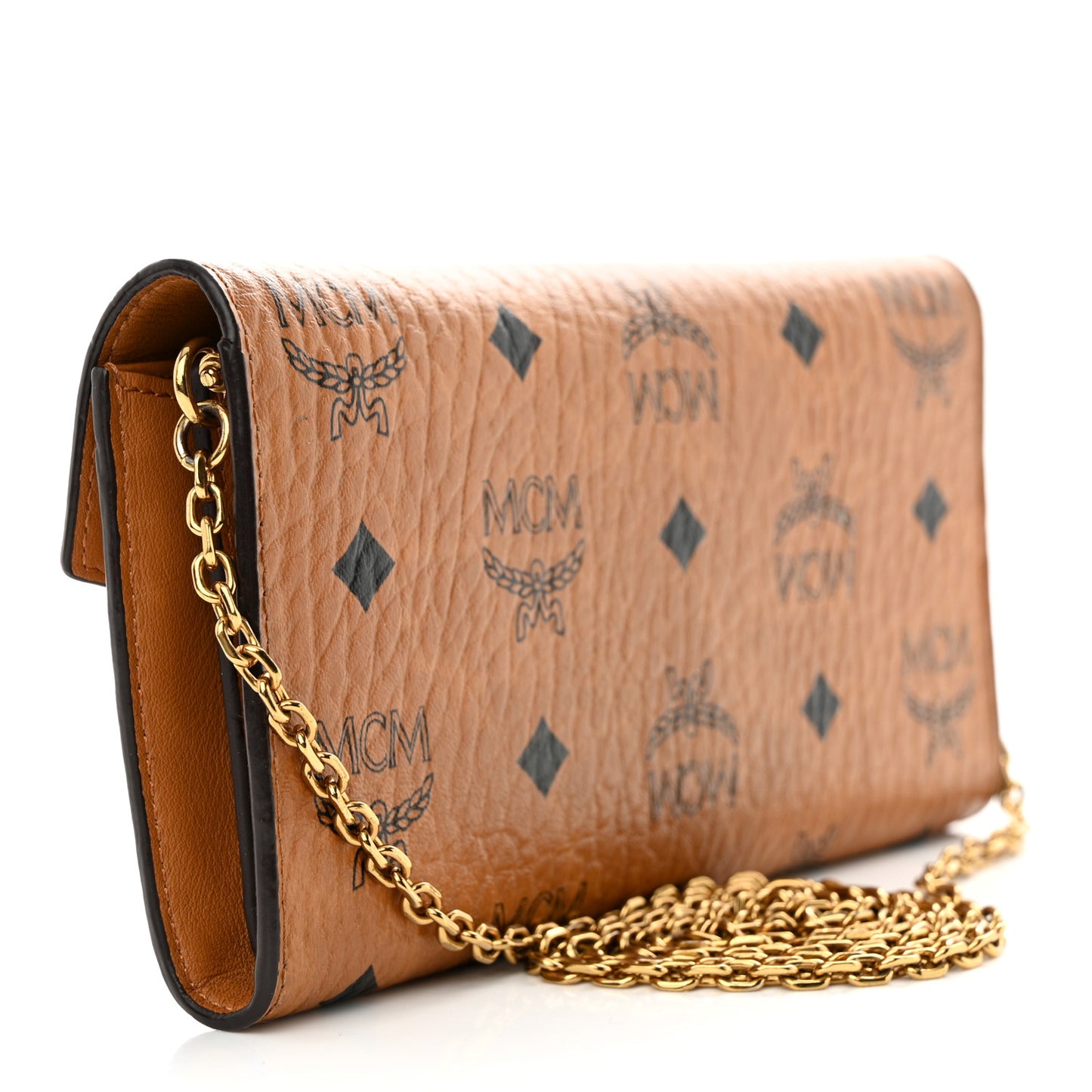 Visetos Large Patricia Wallet On Chain Cognac
