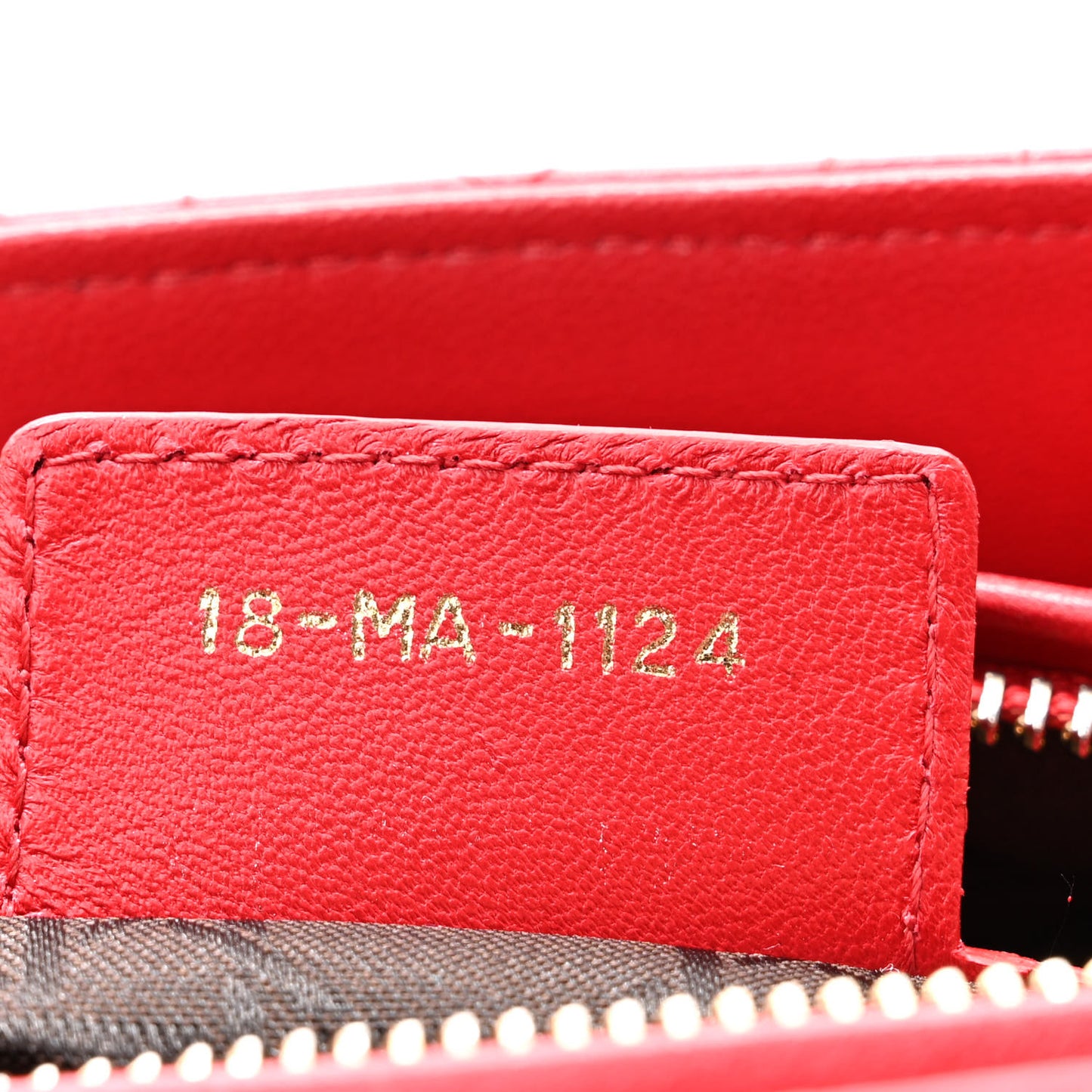 Lambskin Cannage Medium Lady Dior Red