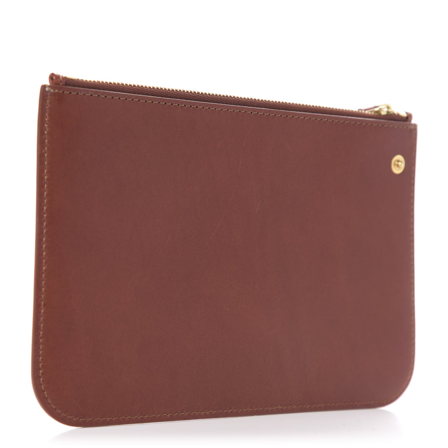 Calfskin Large Wristlet Brandy Avion
