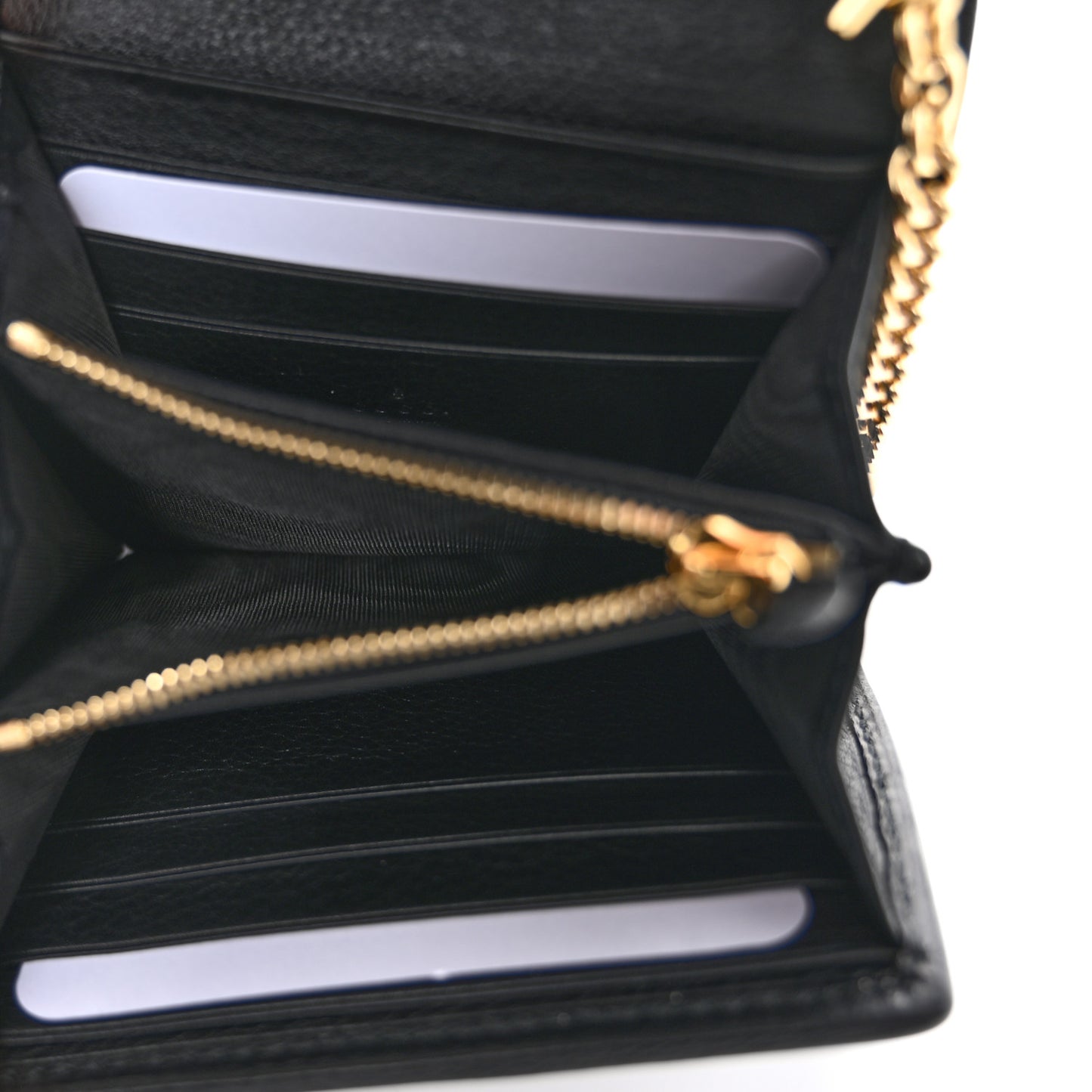 Roxy Calfskin Medium Blondie Chain Wallet Black