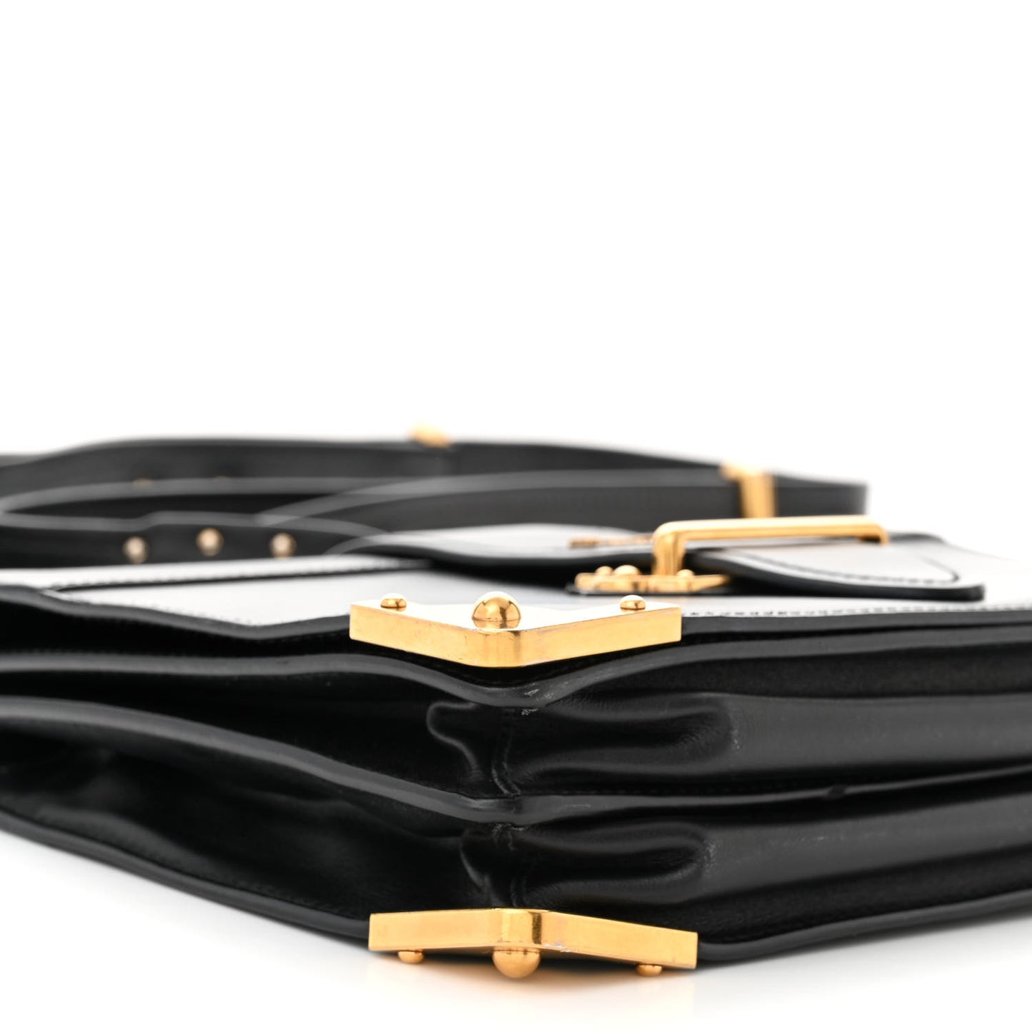 City Calf Saffiano Large Cahier Bag Black