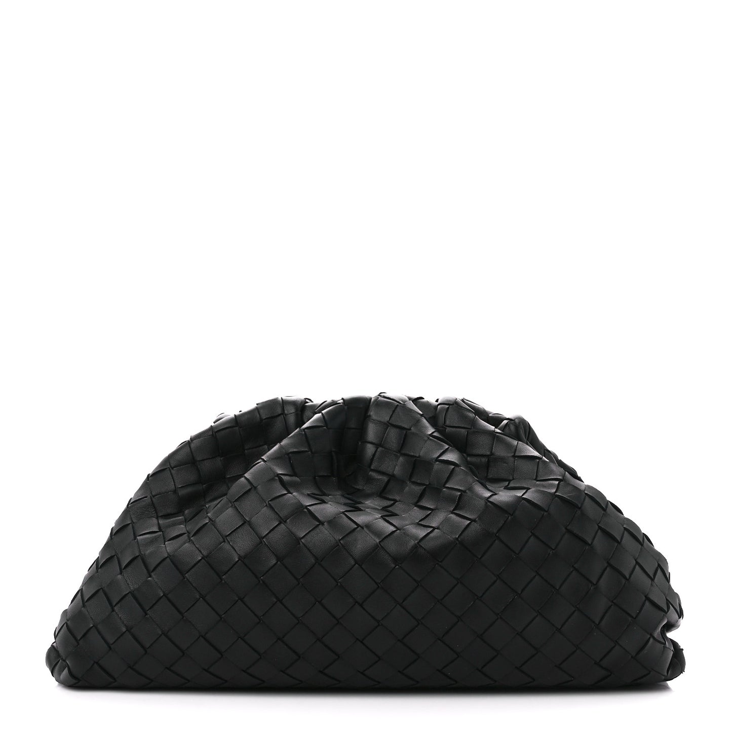 Nappa Maxi Intreccio The Pouch Oversized Clutch Black