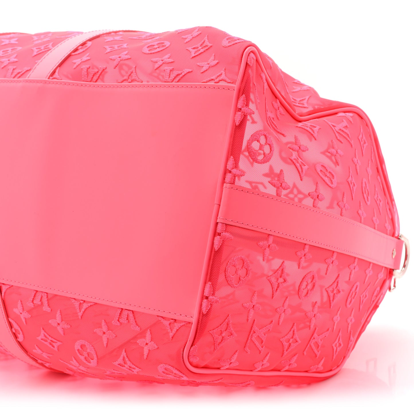 Monogram Fluo See Through Keepall Bandouliere 50 Rose