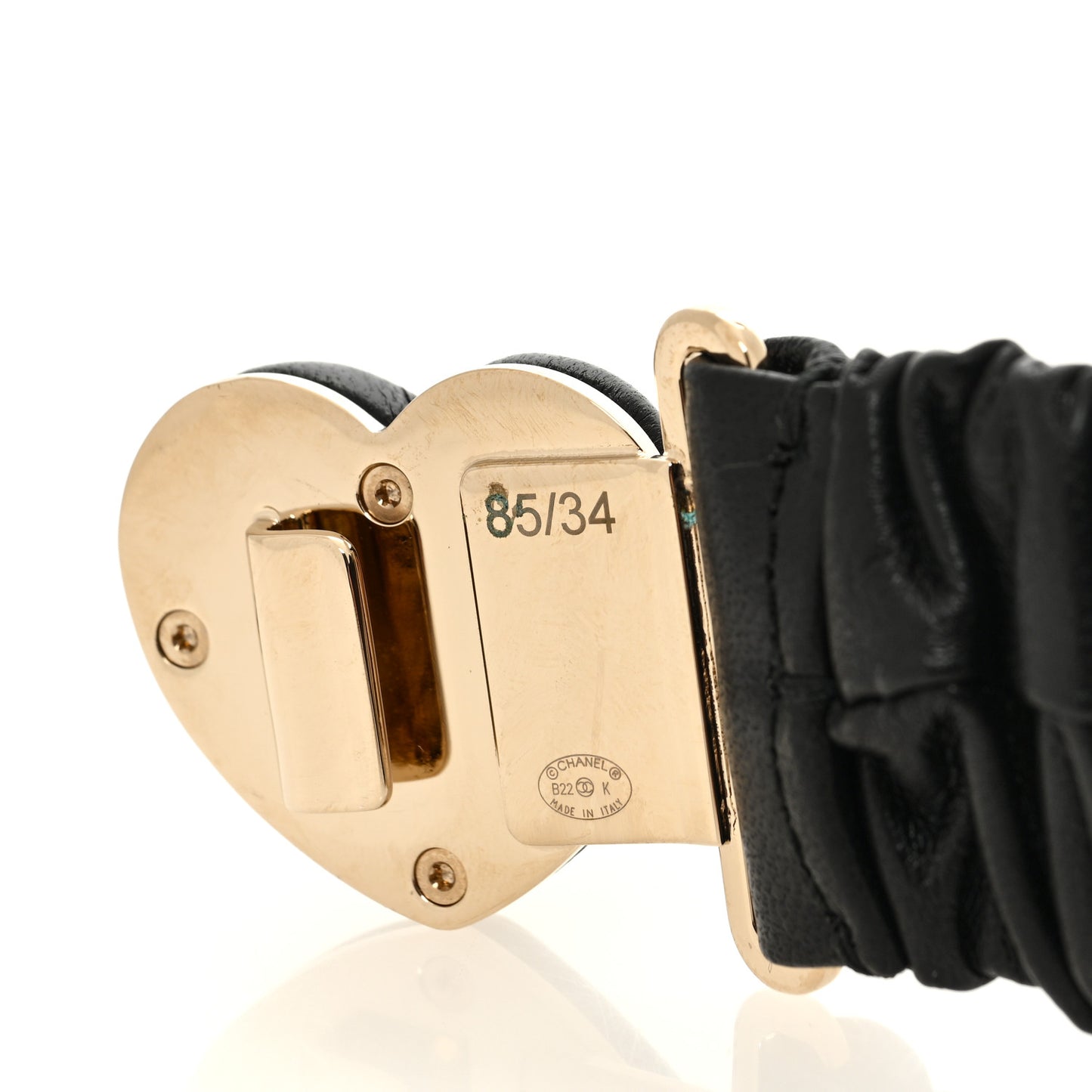 Lambskin Heart Belt 85 34 Black
