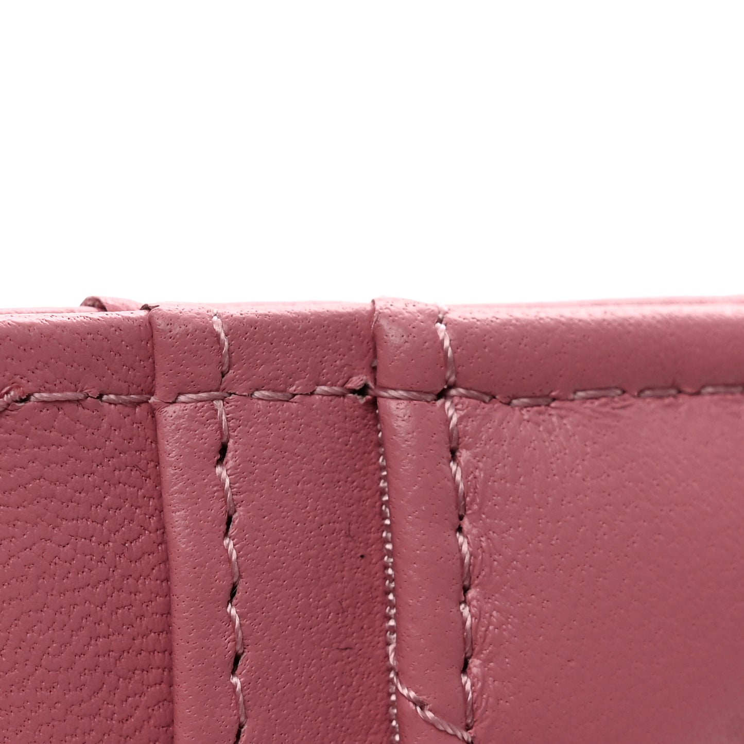 Lambskin Quilted Crystal Star Card Holder Pink