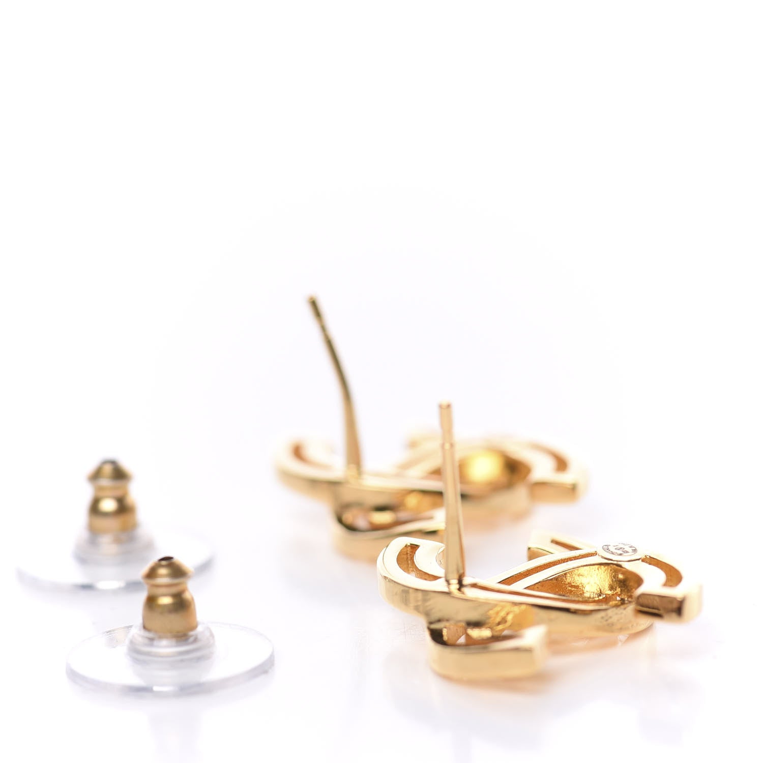 Chanel Metal Obazine CC Earrings Gold 3 of 6