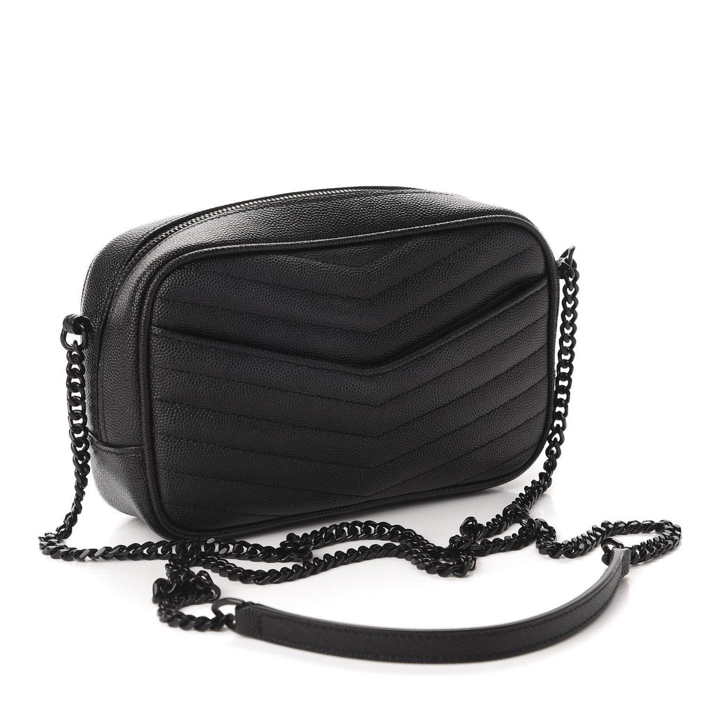 Grain De Poudre Matelasse Monogram Mini Lou Camera Bag Black