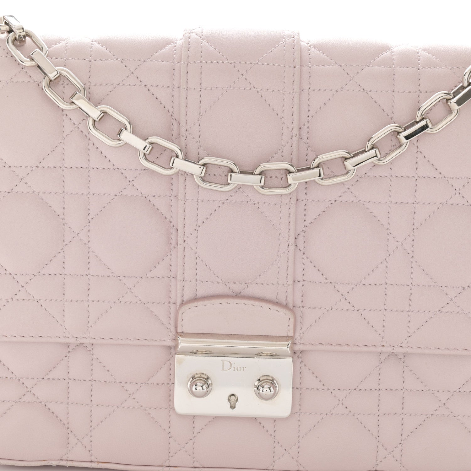 Christian Dior Lambskin Cannage Medium Miss Dior Flap Light Pink 8 of 17