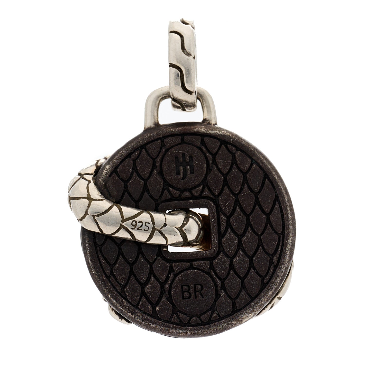 John Hardy Sterling Silver Bronze Naga Coin Pendant 2 of 3