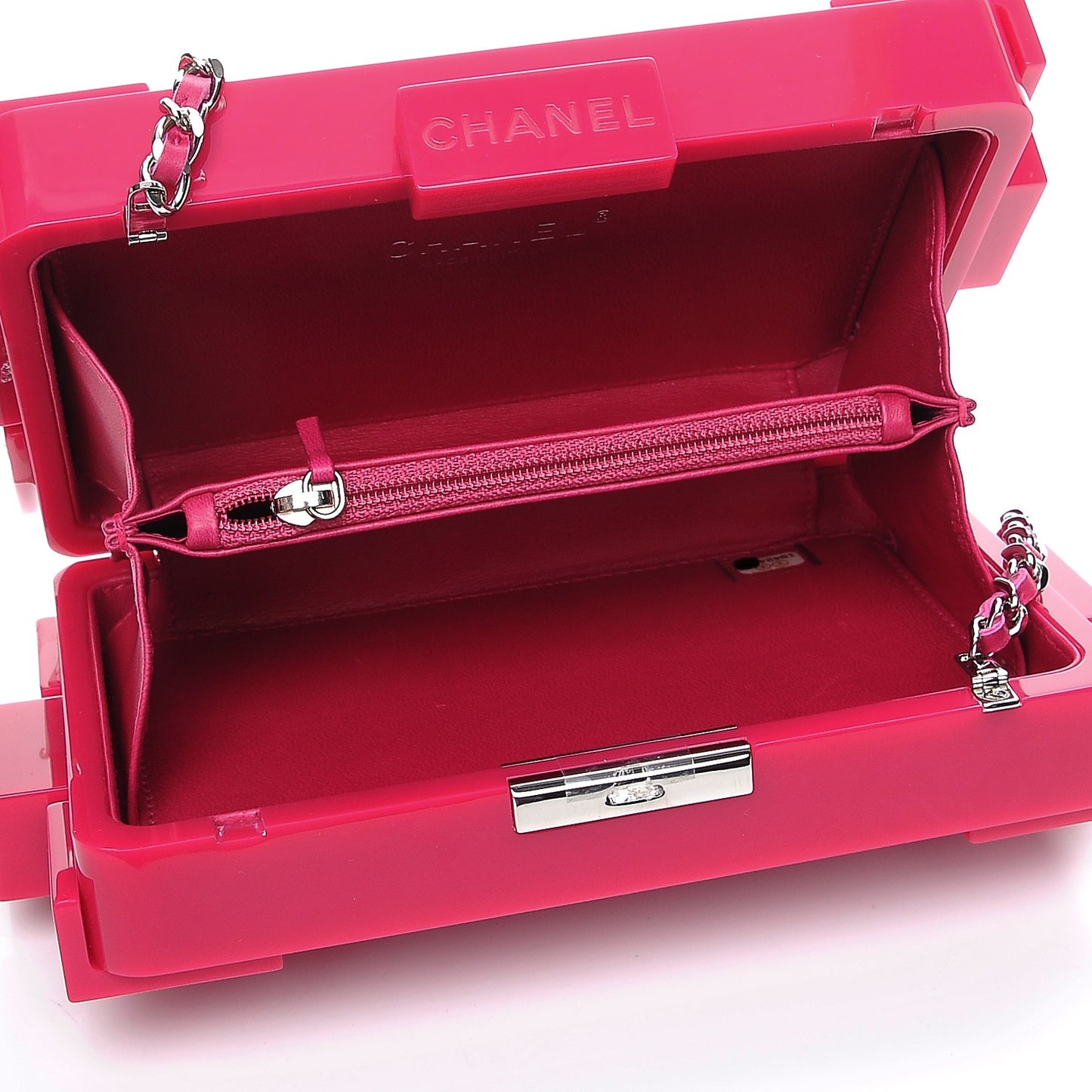 Plexiglass Boy Brick Lego Clutch Pink