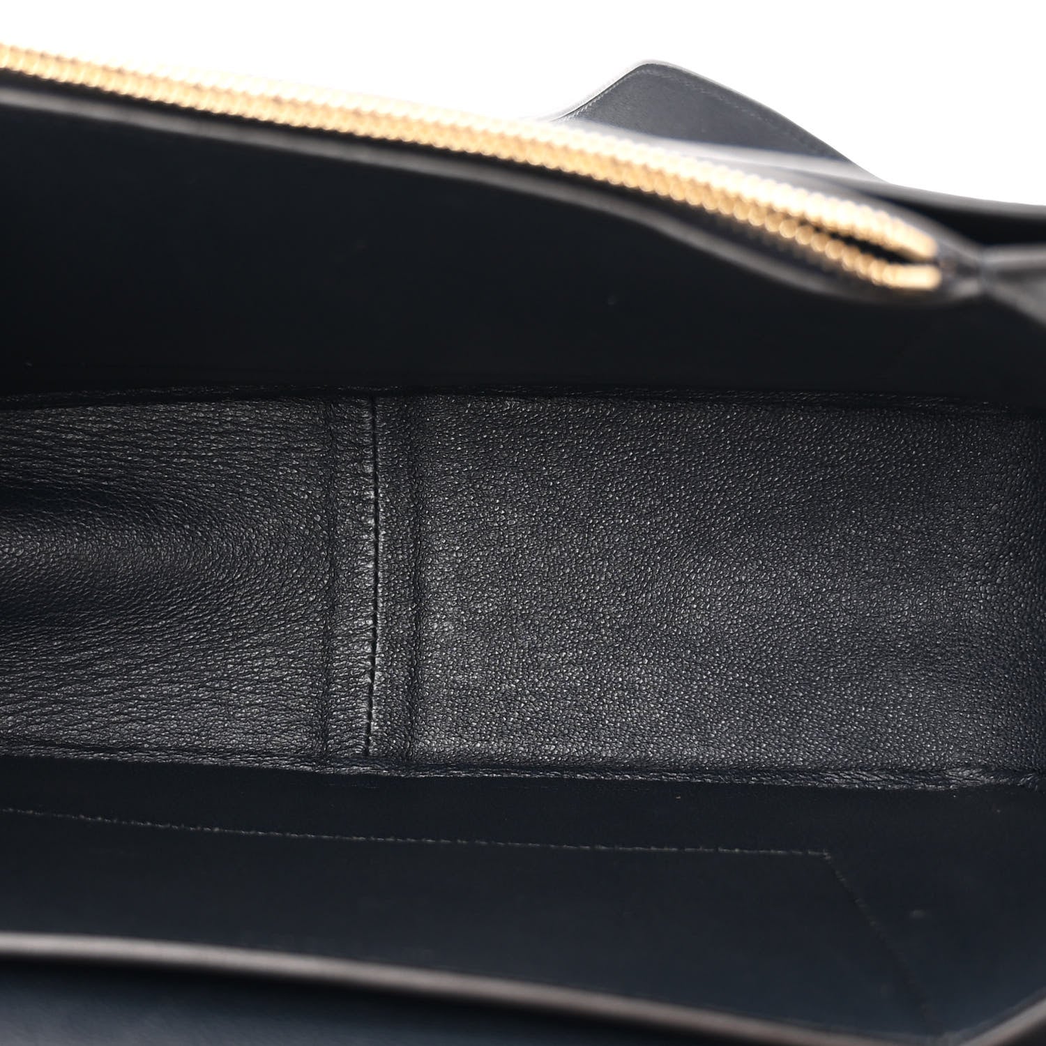 Celine Shiny Smooth Calfskin Medium Frame Shoulder Bag Black Navy 5 of 15
