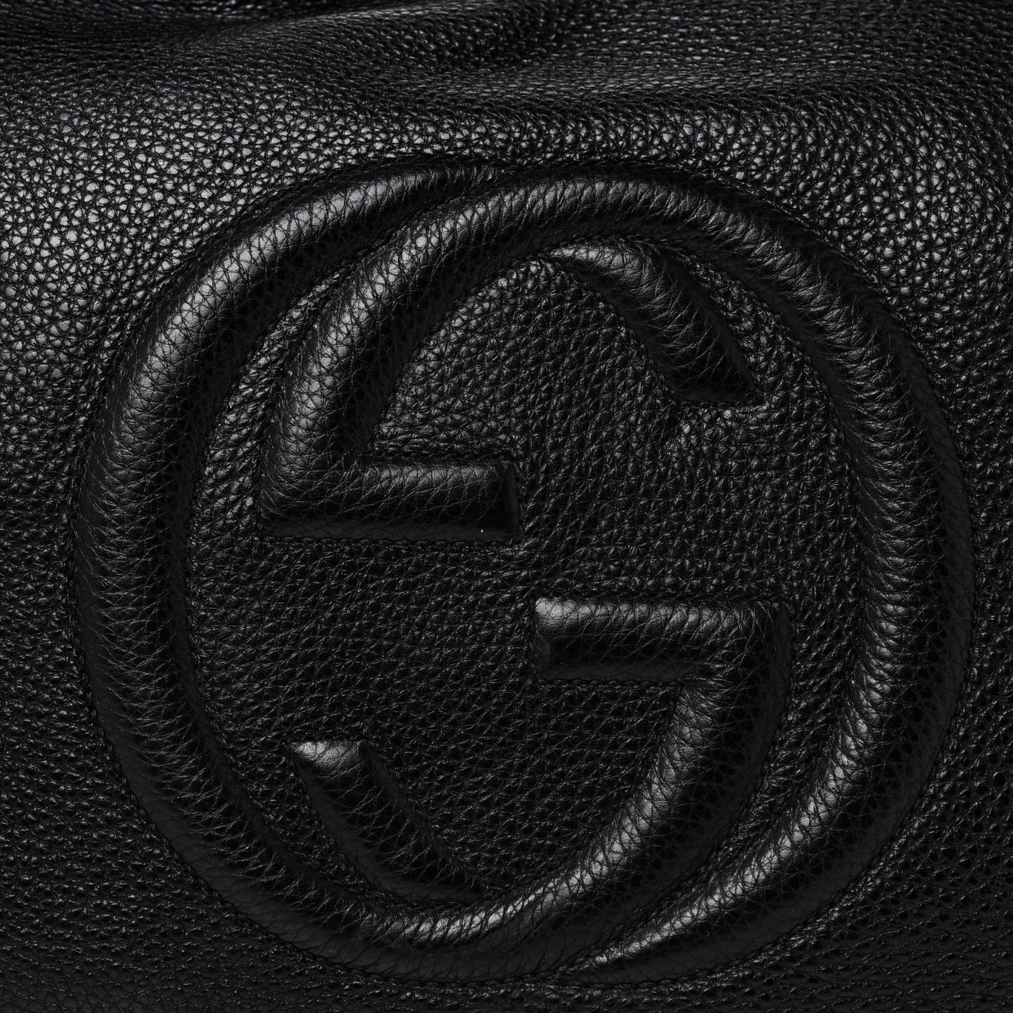 Pebbled Calfskin Soho Hobo Black