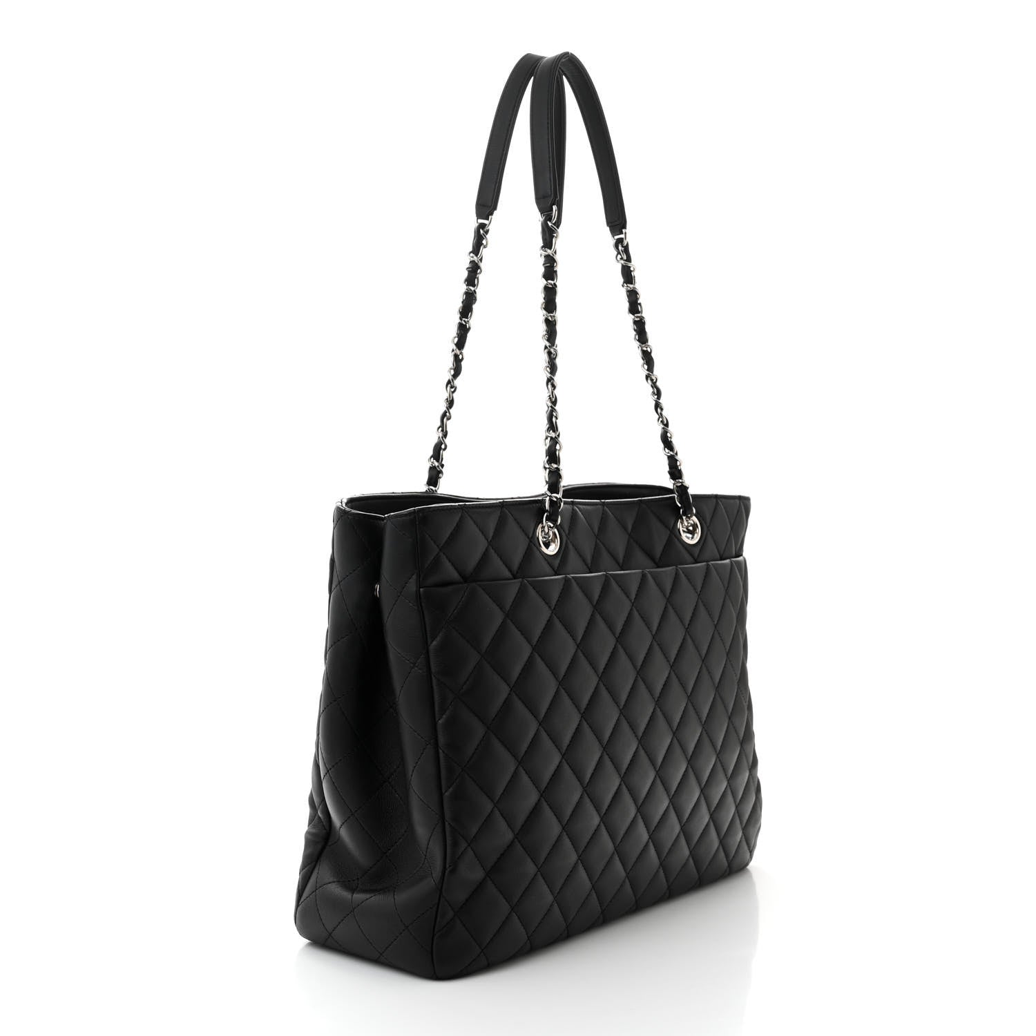 Chanel Calfskin Quilted Large Classic Shopping Tote Black 3 of 10