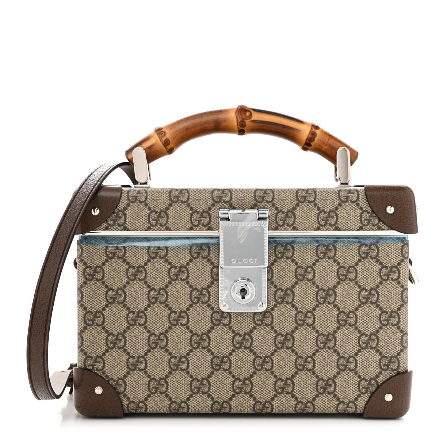 GG Supreme Monogram Globe-Trotter Beauty Case Brown