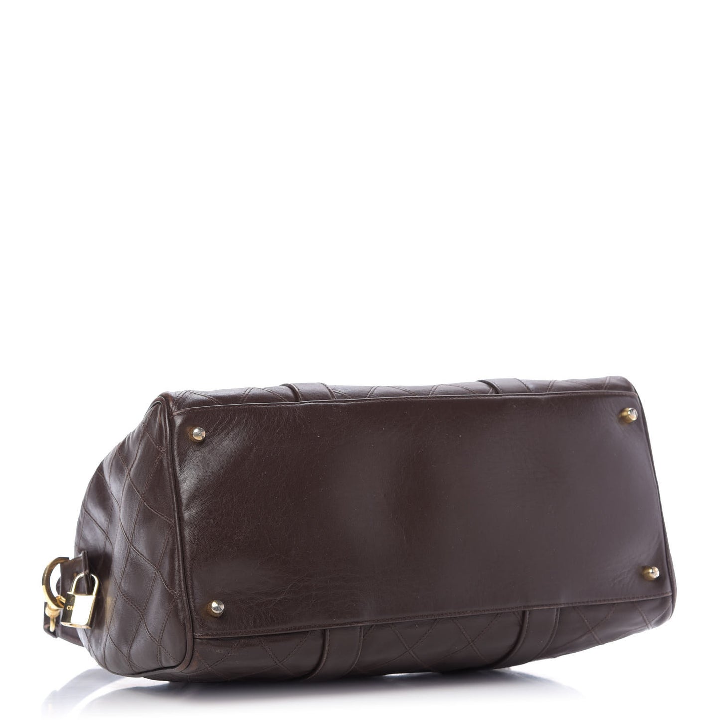 Calfskin Stitched CC Boston Brown