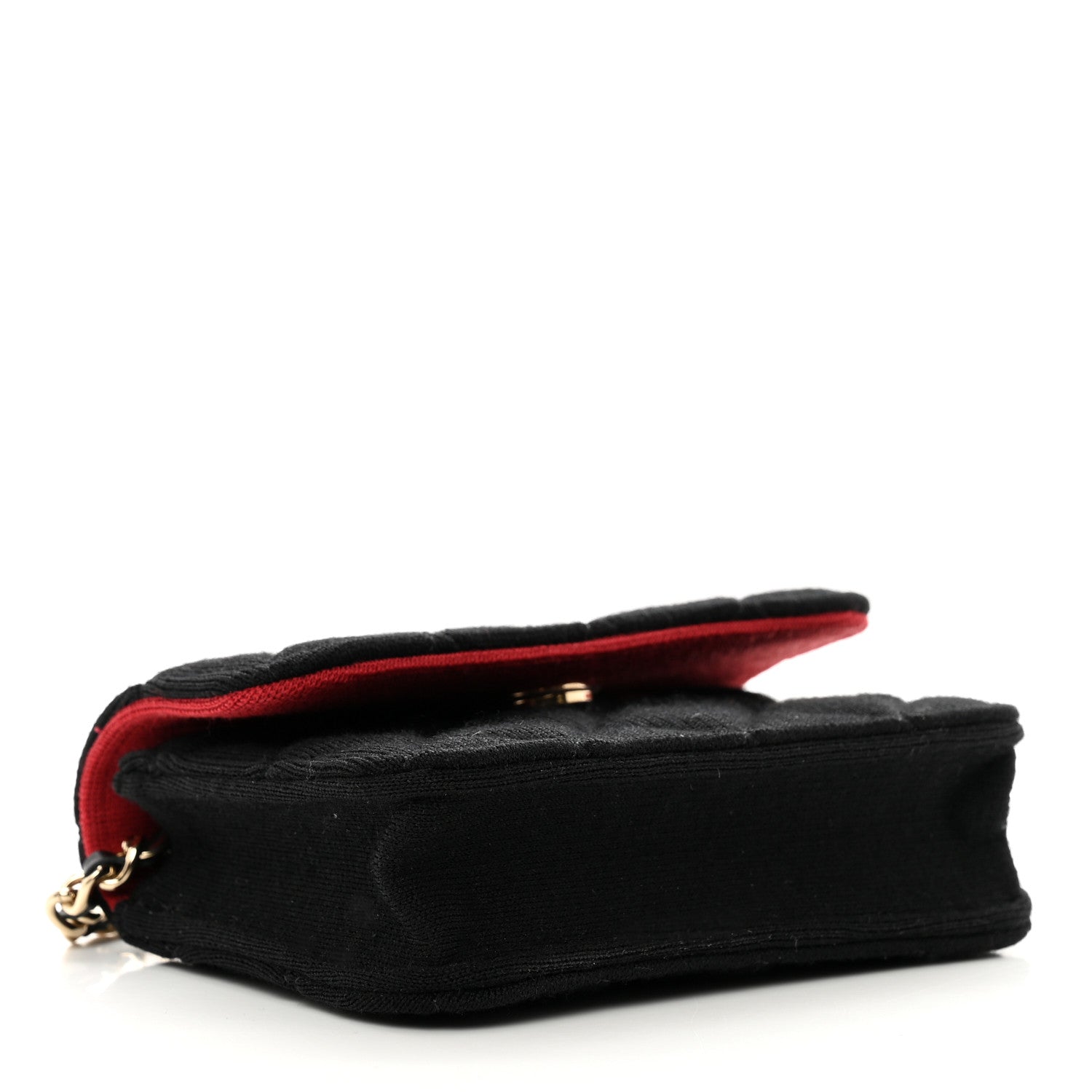 Chanel Jersey Quilted Micro Mini Flap Black 3 of 11