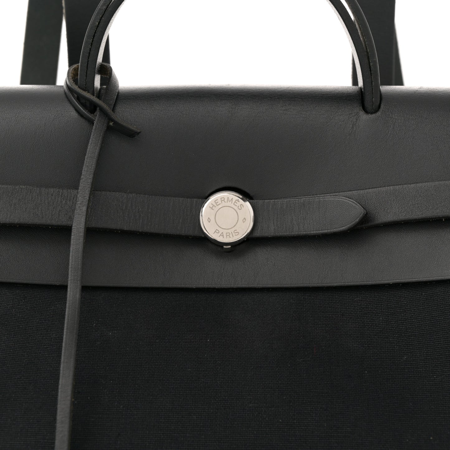 Toile Vache Calfskin Herbag 30 PM Backpack Black