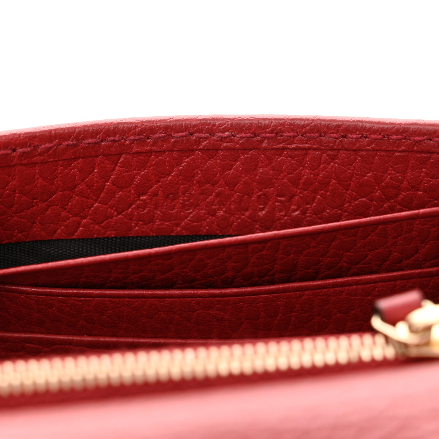 Gucci Dollar Calfskin Interlocking G Chain Wallet Red 7 of 12