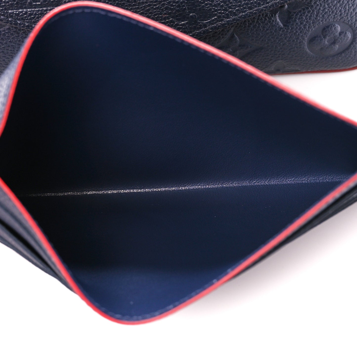 Empreinte Pochette Felicie Chain Wallet Marine Rouge