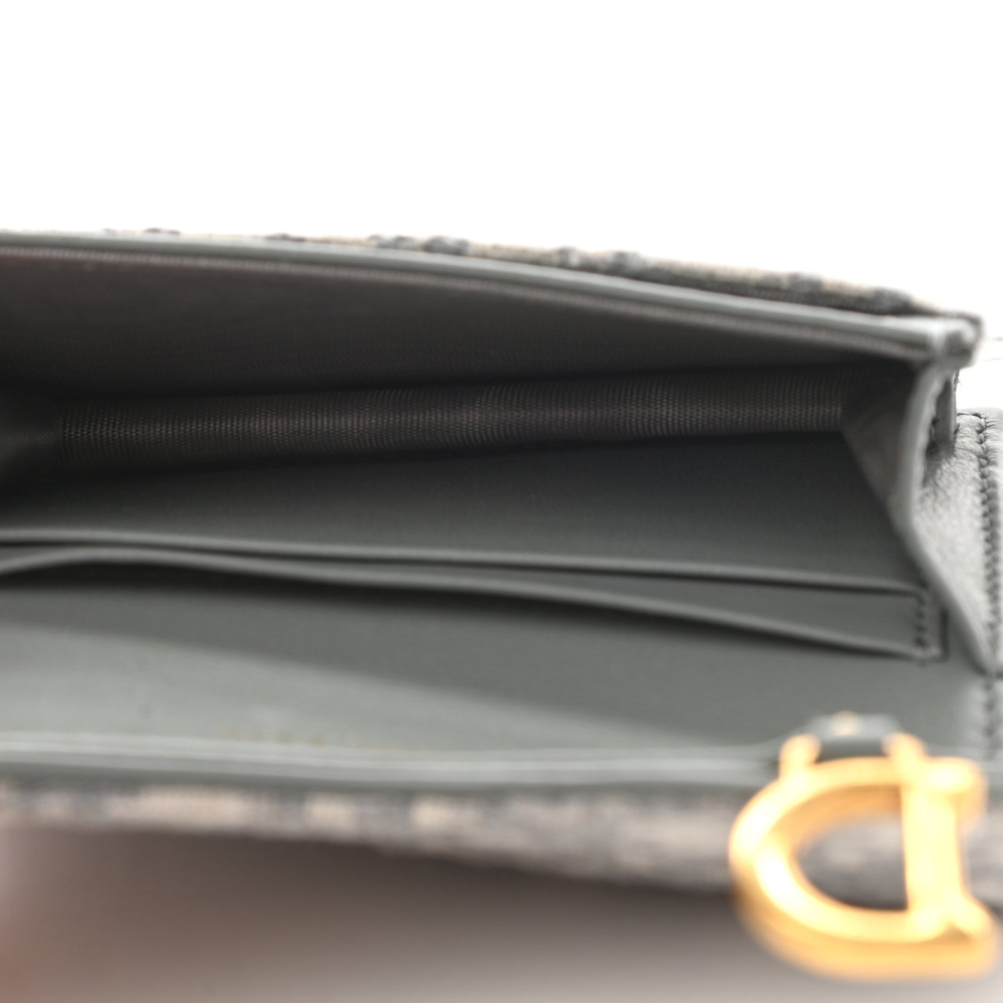 Oblique Saddle Card Holder Gray