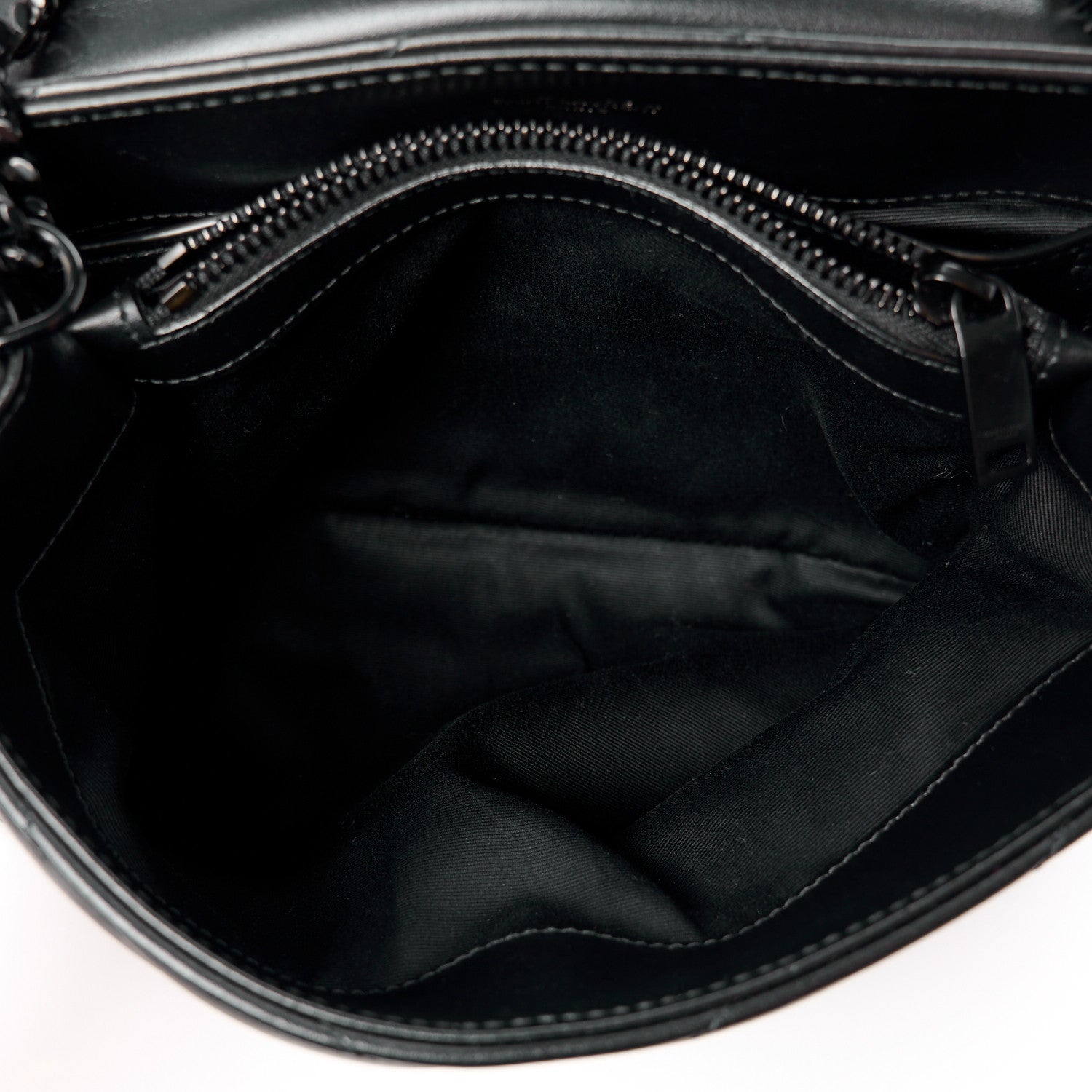 Saint Laurent Calfskin Y Quilted Monogram Monochrome Small Loulou Chain Satchel Black 12 of 14