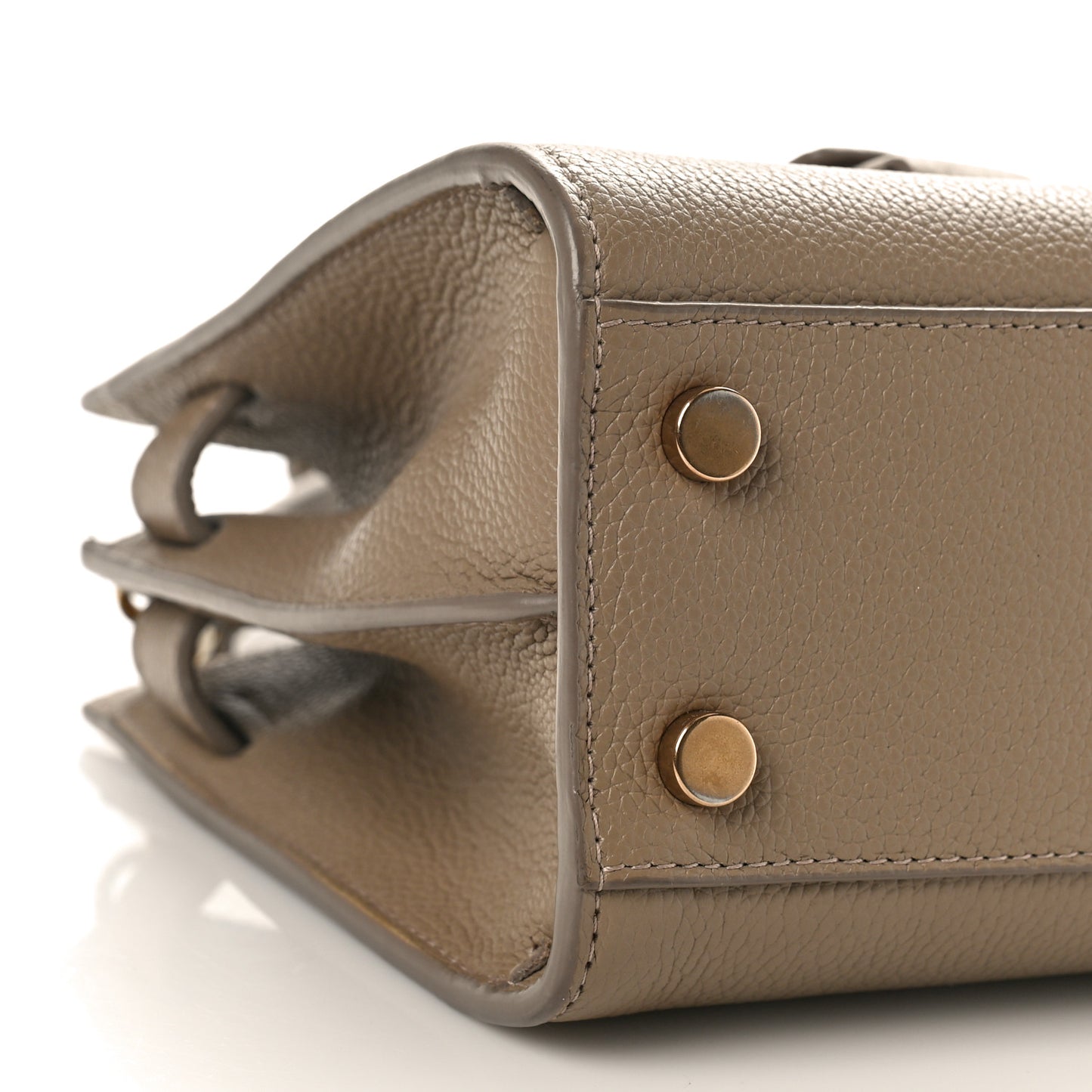 Grained Calfskin Nano Supple Sac De Jour Dark Beige