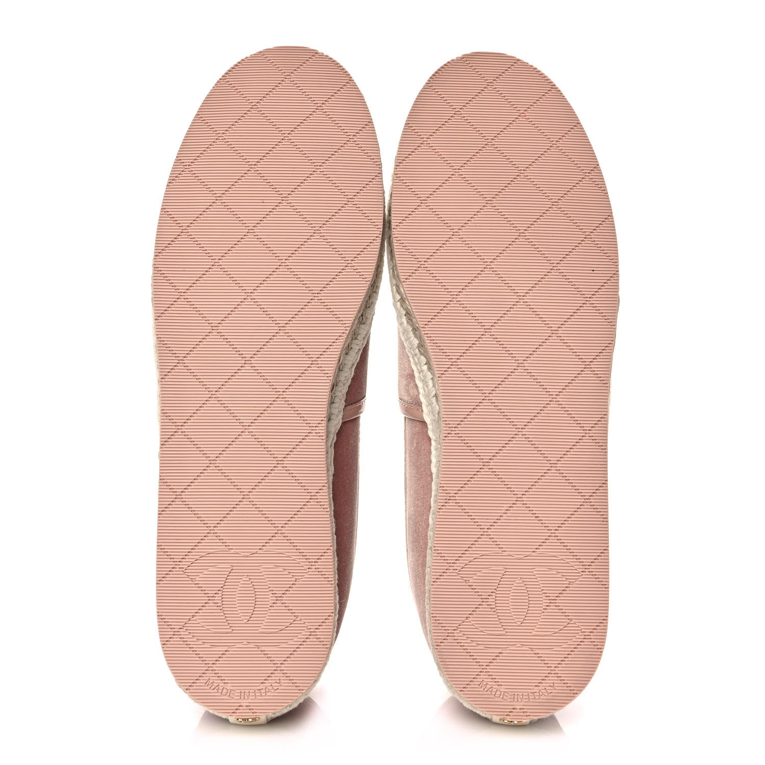 Chanel Velvet Patent CC Espadrilles 40 Pink 5 of 9
