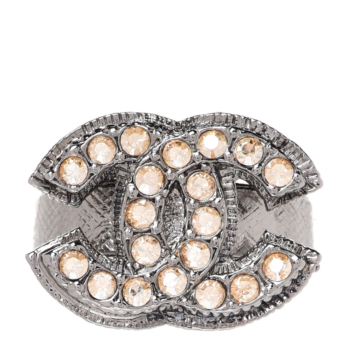 Crystal CC Ring 6 Silver