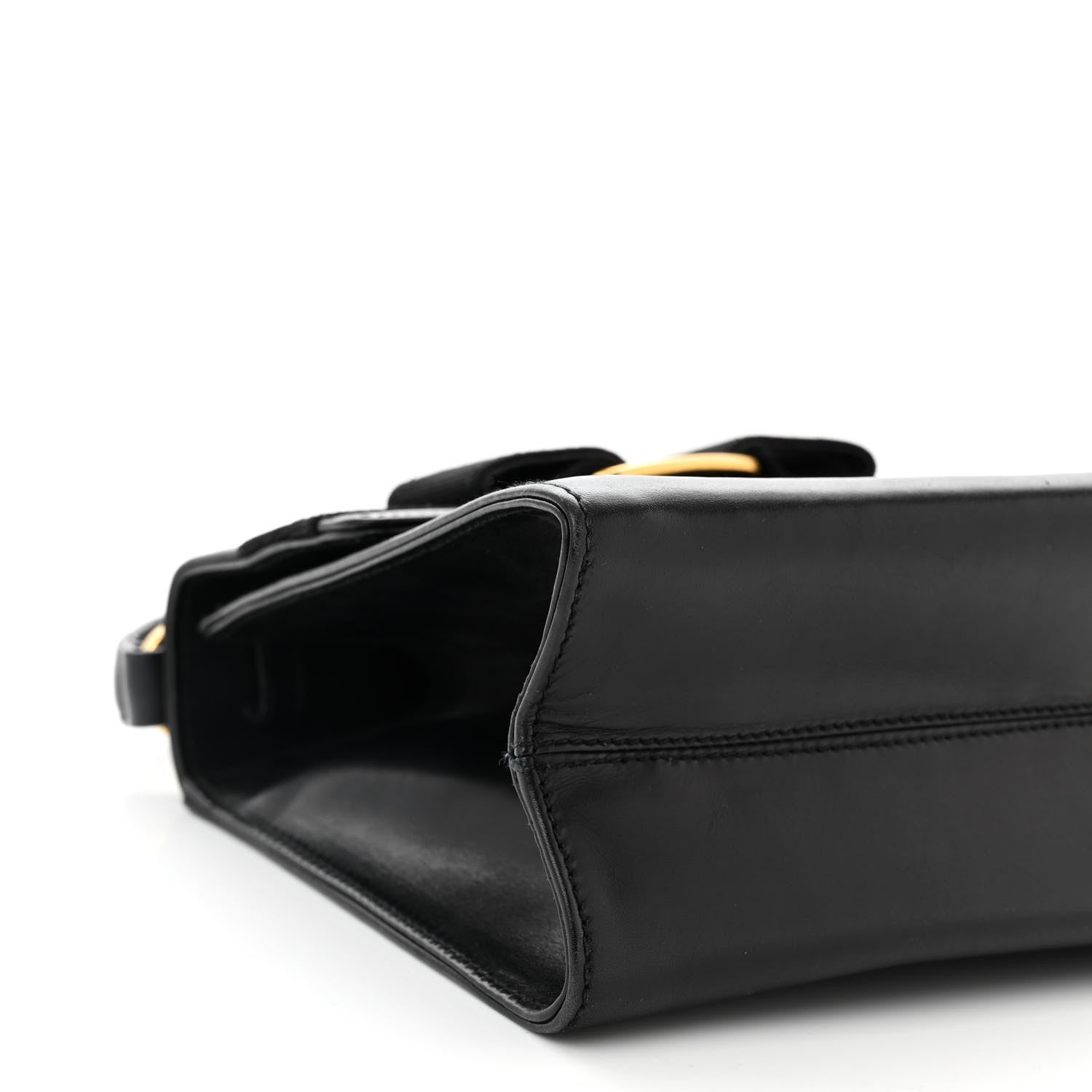 Salvatore Ferragamo Calfskin Vera Bow Mini Top Handle Crossbody Bag Black 8 of 11