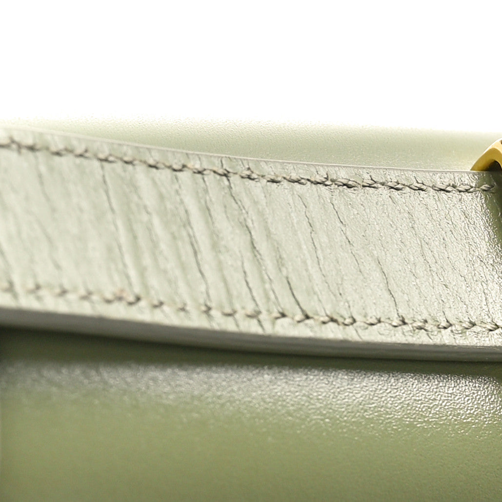 Smooth Calfskin 30 Montaigne Flap Bag Mint Green